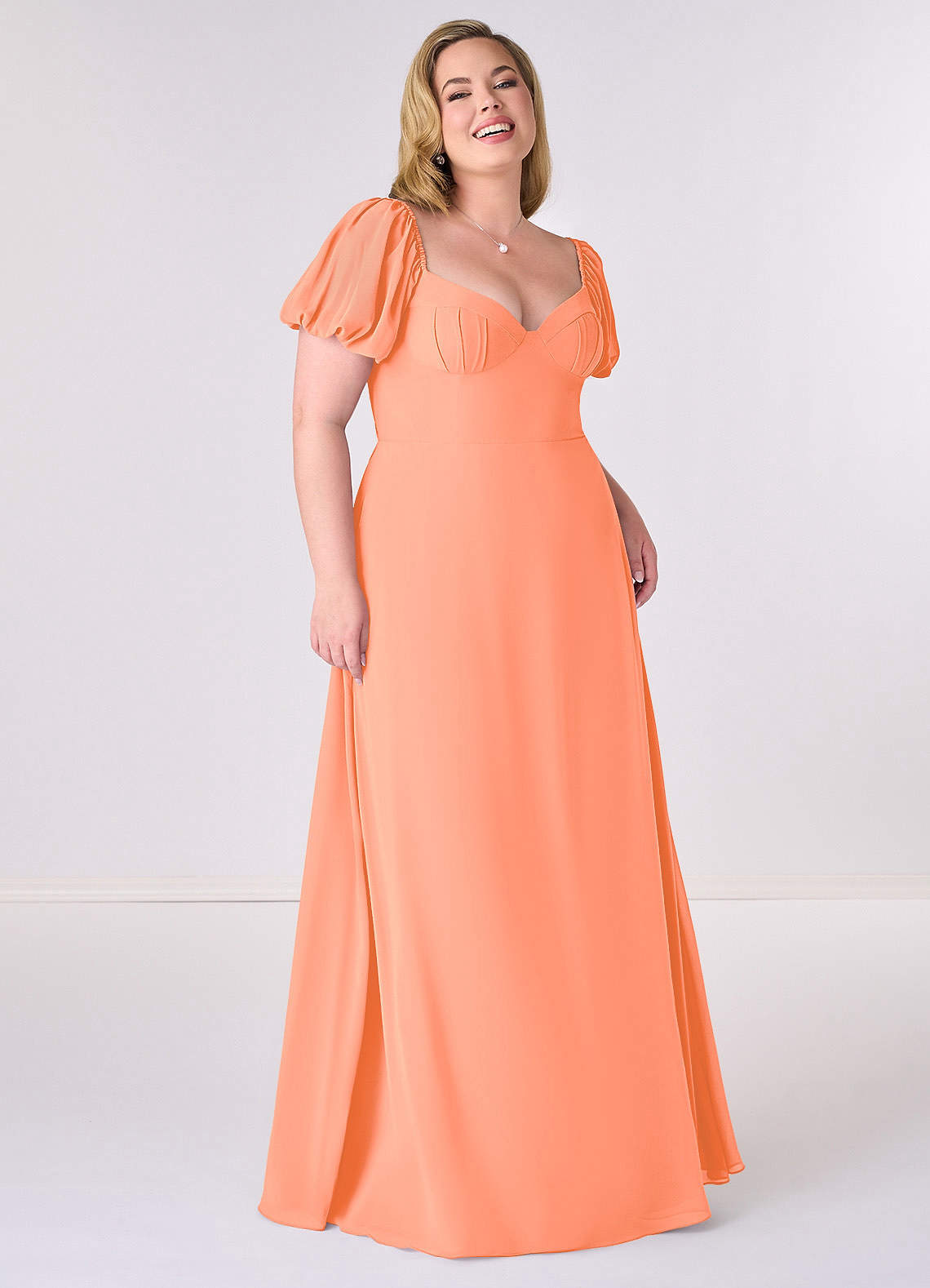 Barbie ♥ Azazie Bridesmaid Dresses Sunset A-Line Pleated Chiffon Dress image1