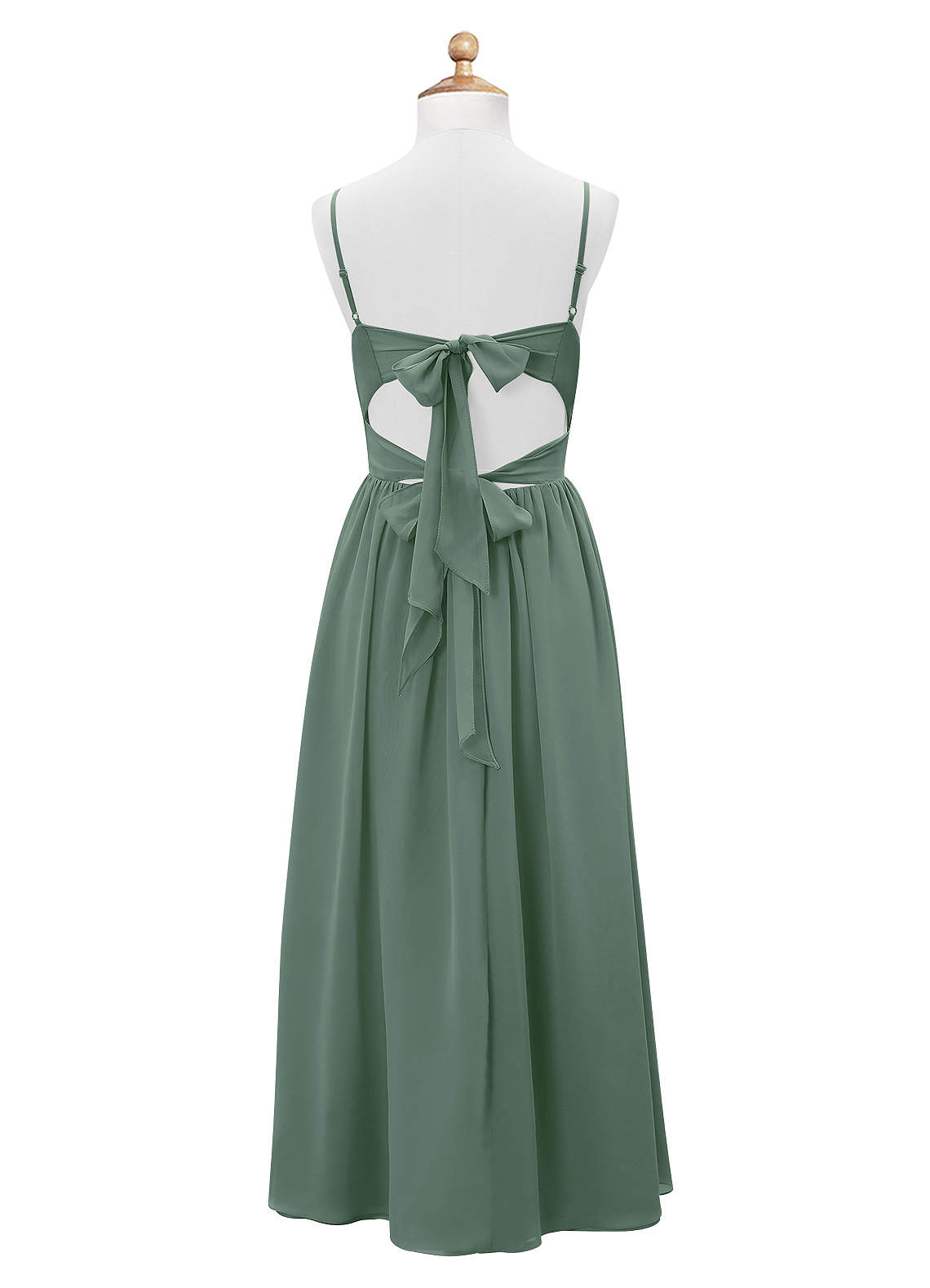 Azazie Zeya Junior Bridesmaid Dress in Eucalyptus | Azazie