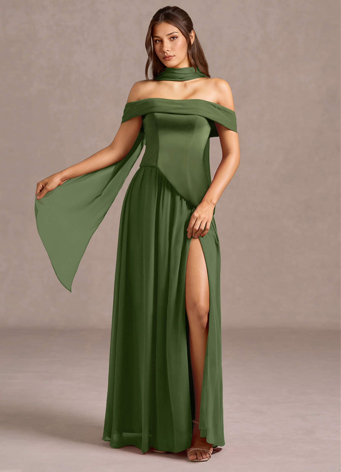 Liora Olive Maxi Dress image1