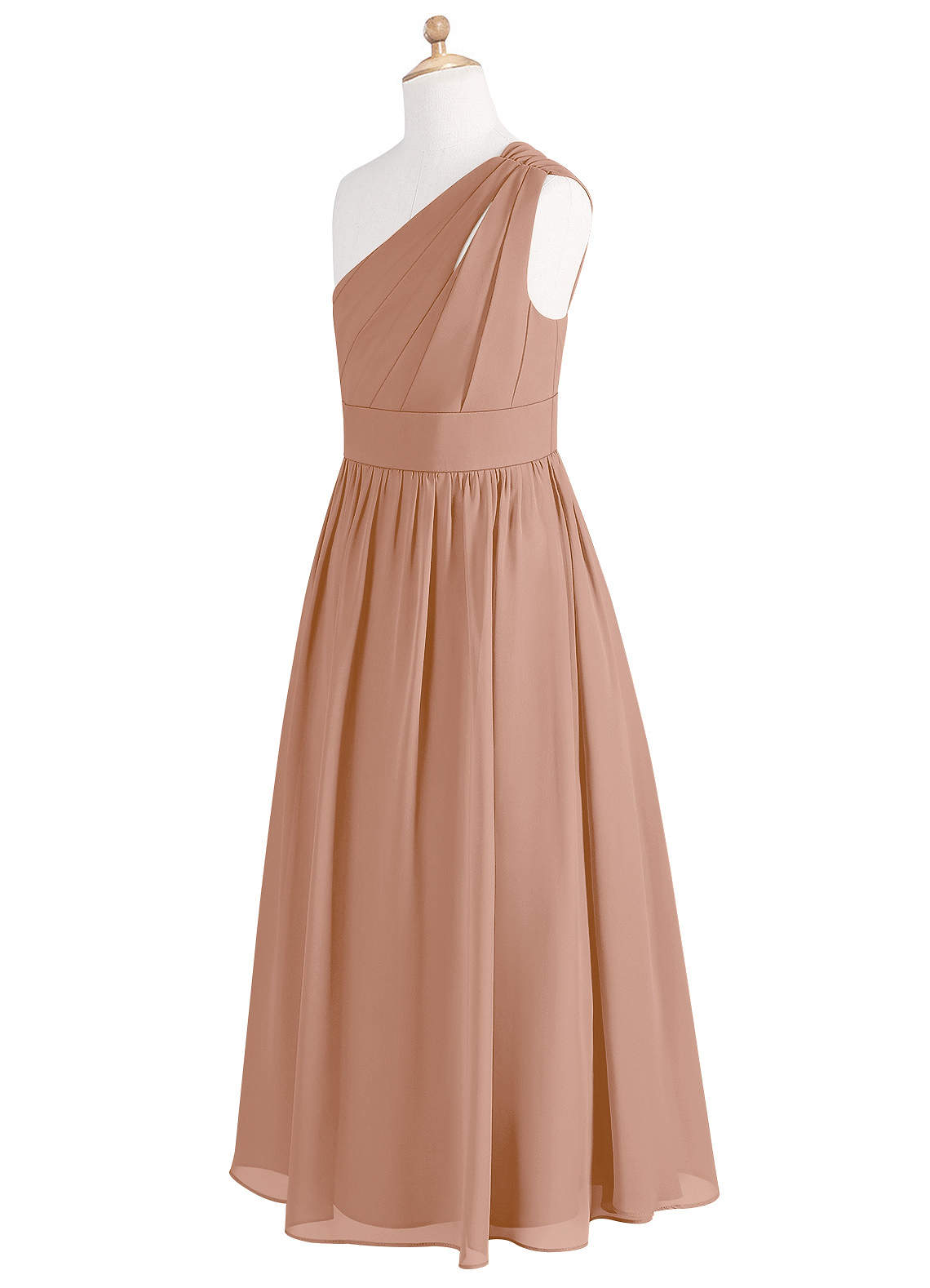 Champagne Rose Azazie Molly Junior Junior Bridesmaid Dresses | Azazie