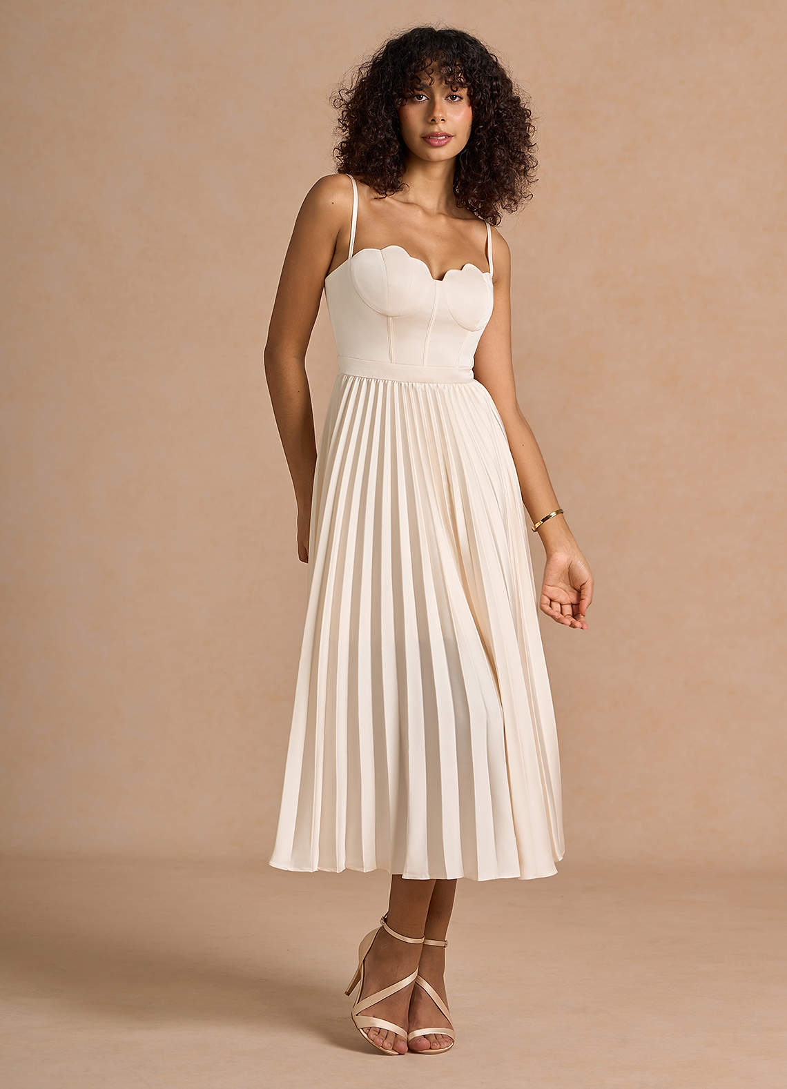 Amlie Cream Midi Dress Ready to Ship | Azazie Amlie Cream Midi Dress Ready to Ship | Azazie