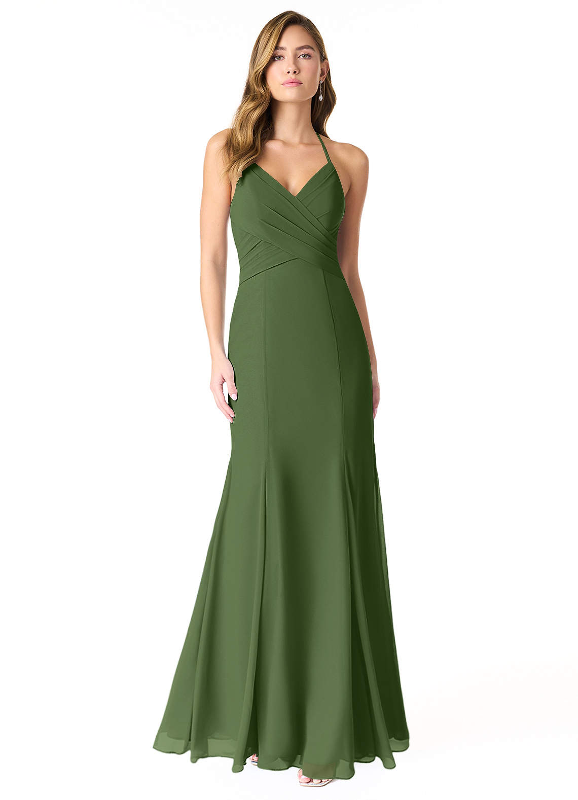 Azazie Carolina Ready to Ship Olive Chiffon Bridesmaid Dresses | Azazie Azazie Carolina Ready to Ship Olive Chiffon Bridesmaid Dresses | Azazie
