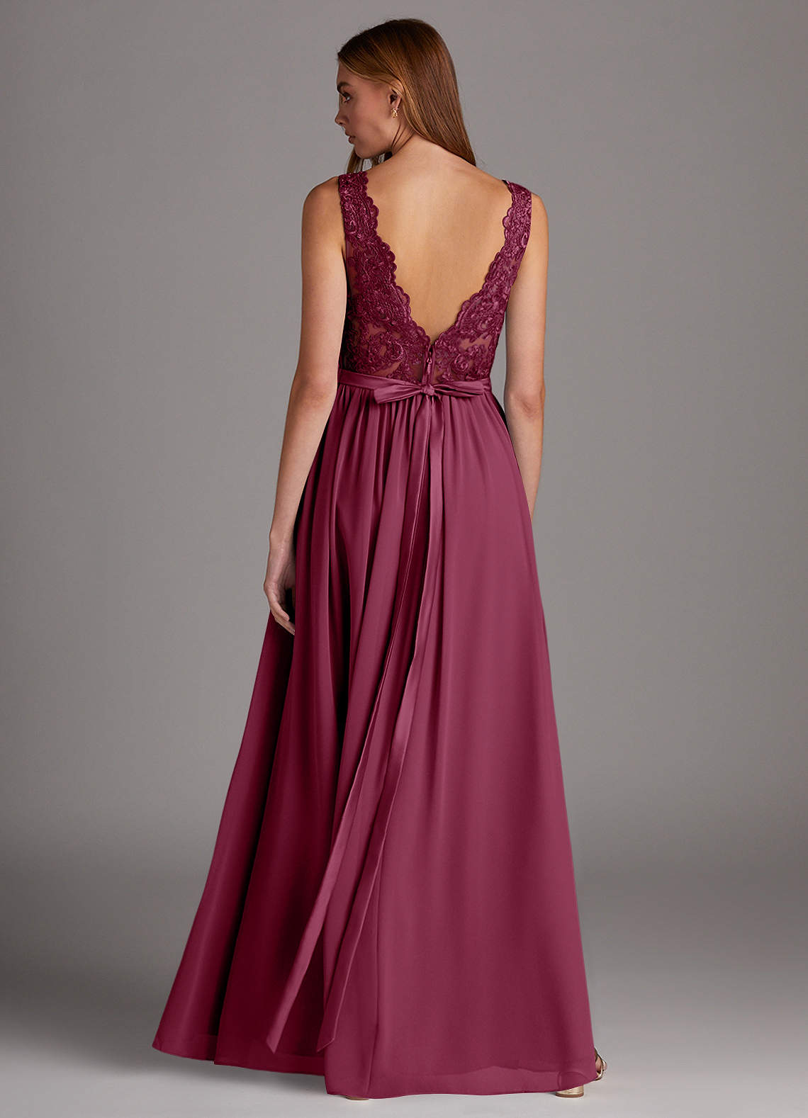 Azazie Elly Mulberry Chiffon Bridesmaid Dresses | Azazie UK