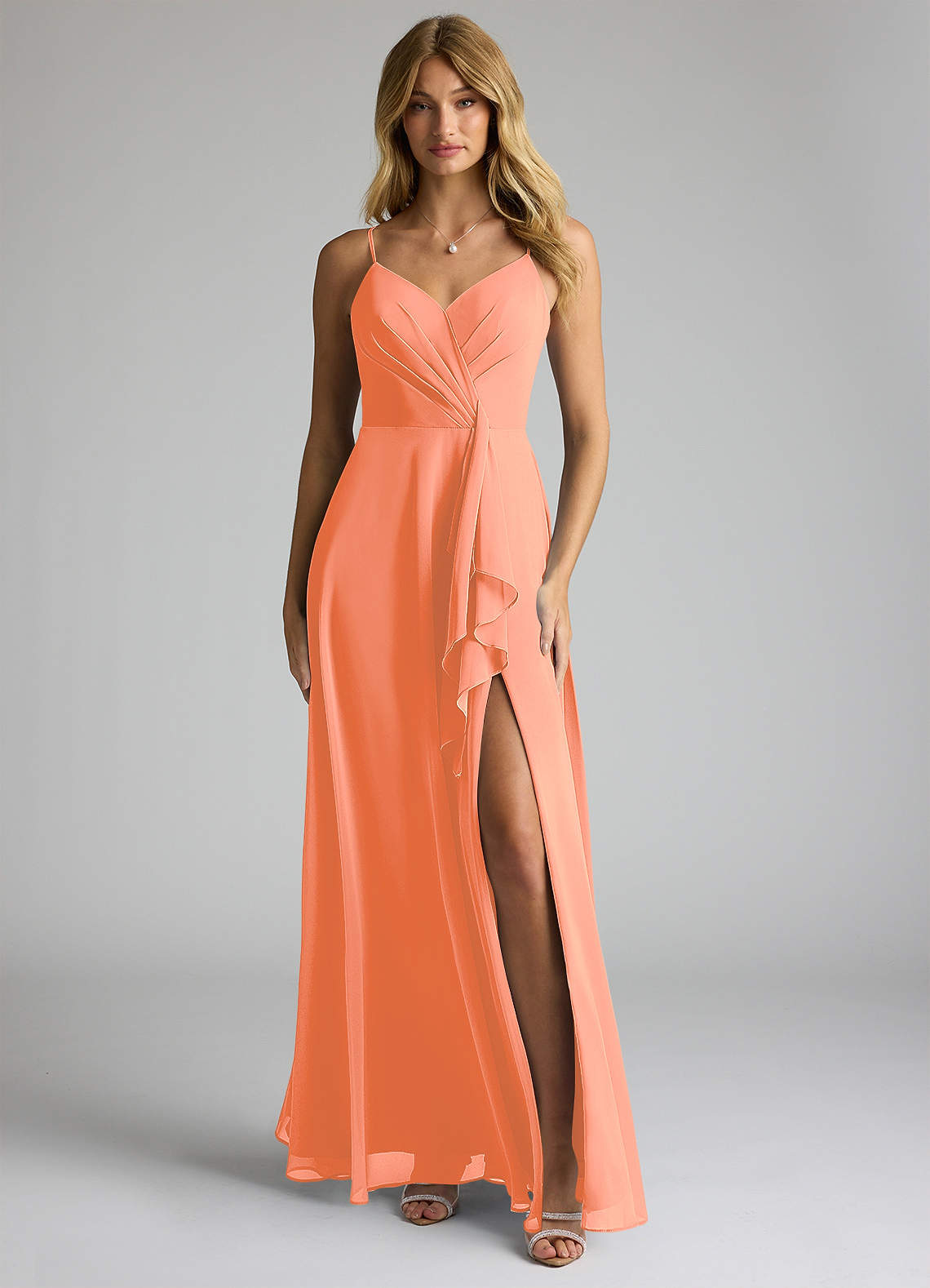 Azazie Akita Bridesmaid Dresses Sunset A-Line Chiffon Dress image1