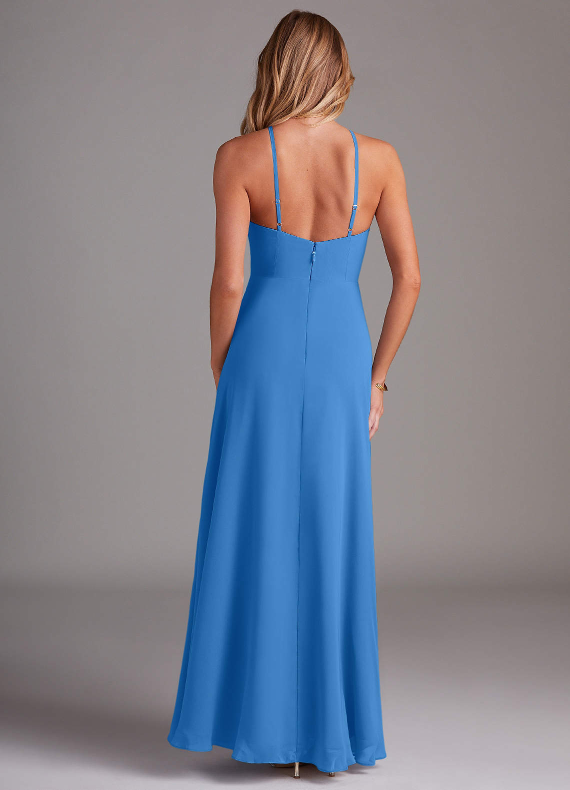Azazie Bailey Blue Jay Chiffon Bridesmaid Dresses | Azazie