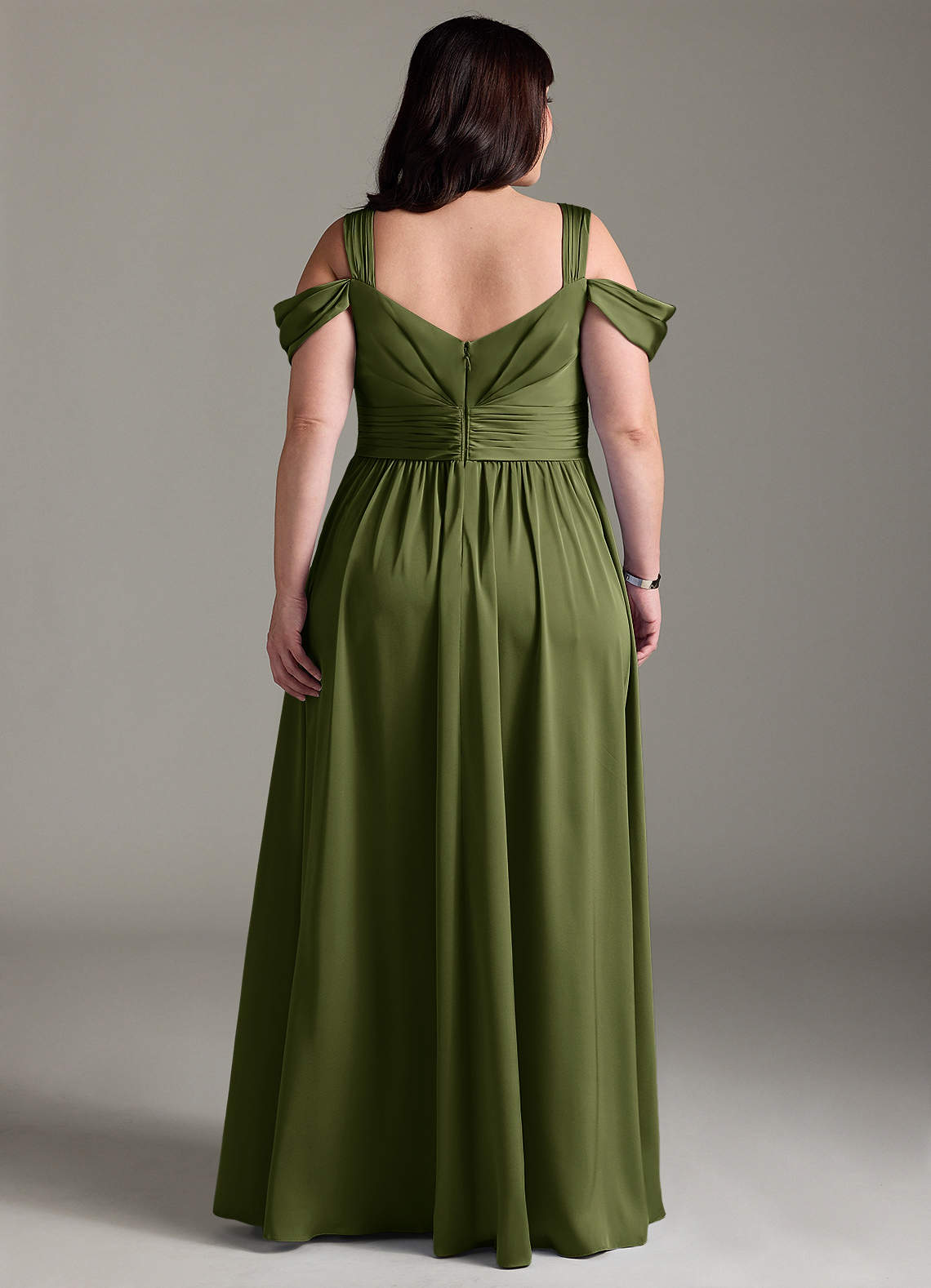 amazon olive green bridesmaid dresses Olive Green Chiffon Bridesmaid Gown Dress Long loveangeldress