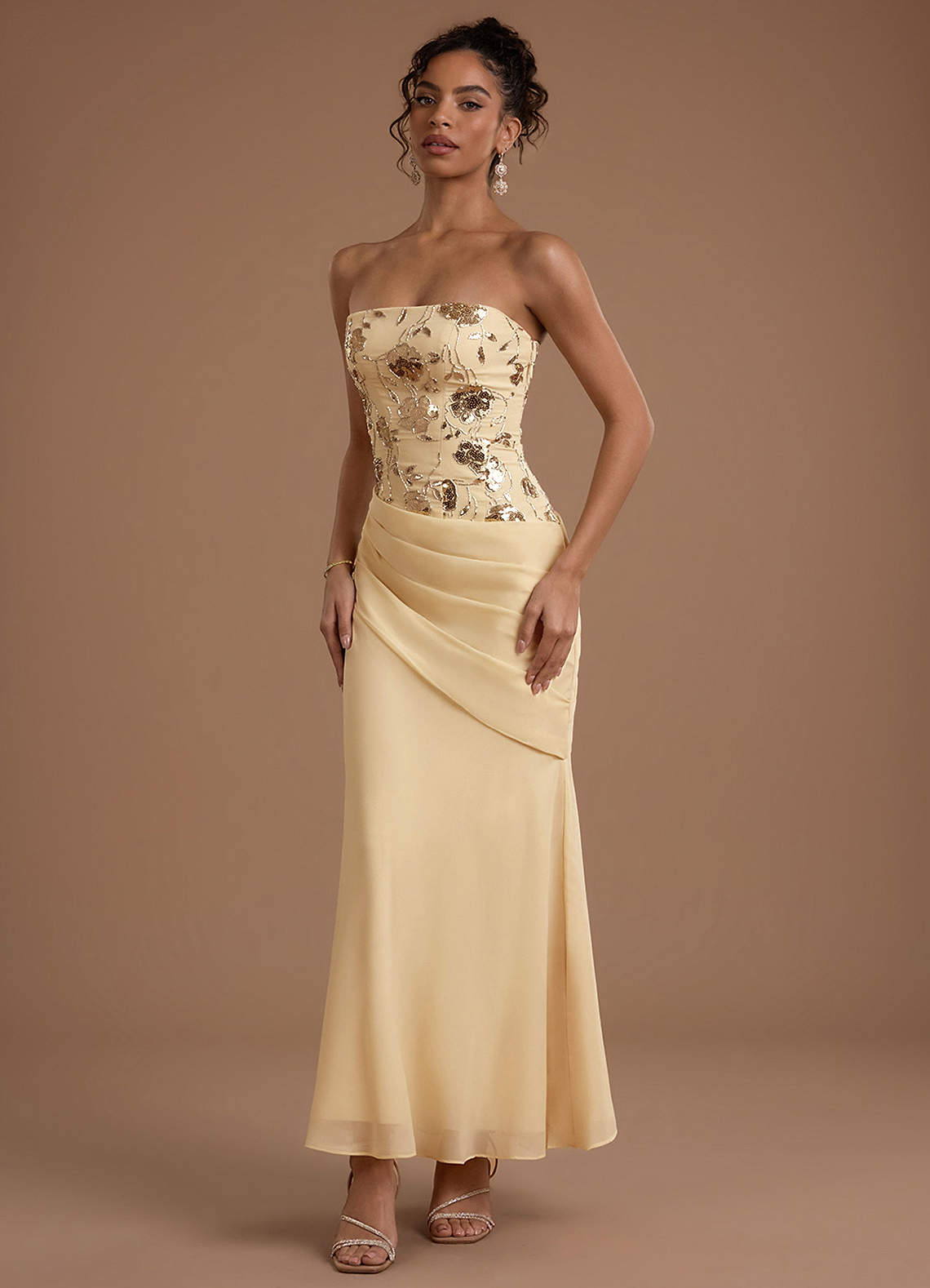 Blair Gold Sequins Maxi Dress | Azazie Blair Gold Sequins Maxi Dress | Azazie