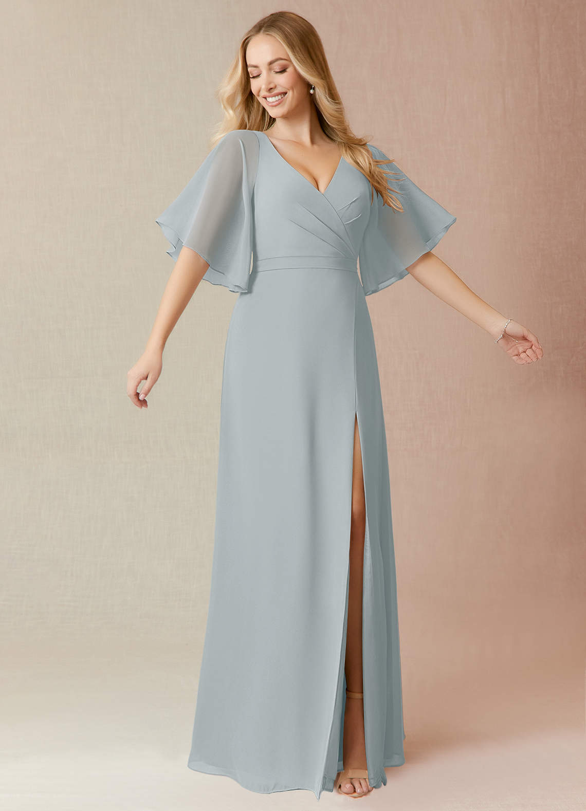 Azazie Cierra Dolphin Grey Bridesmaid Dresses Azazie