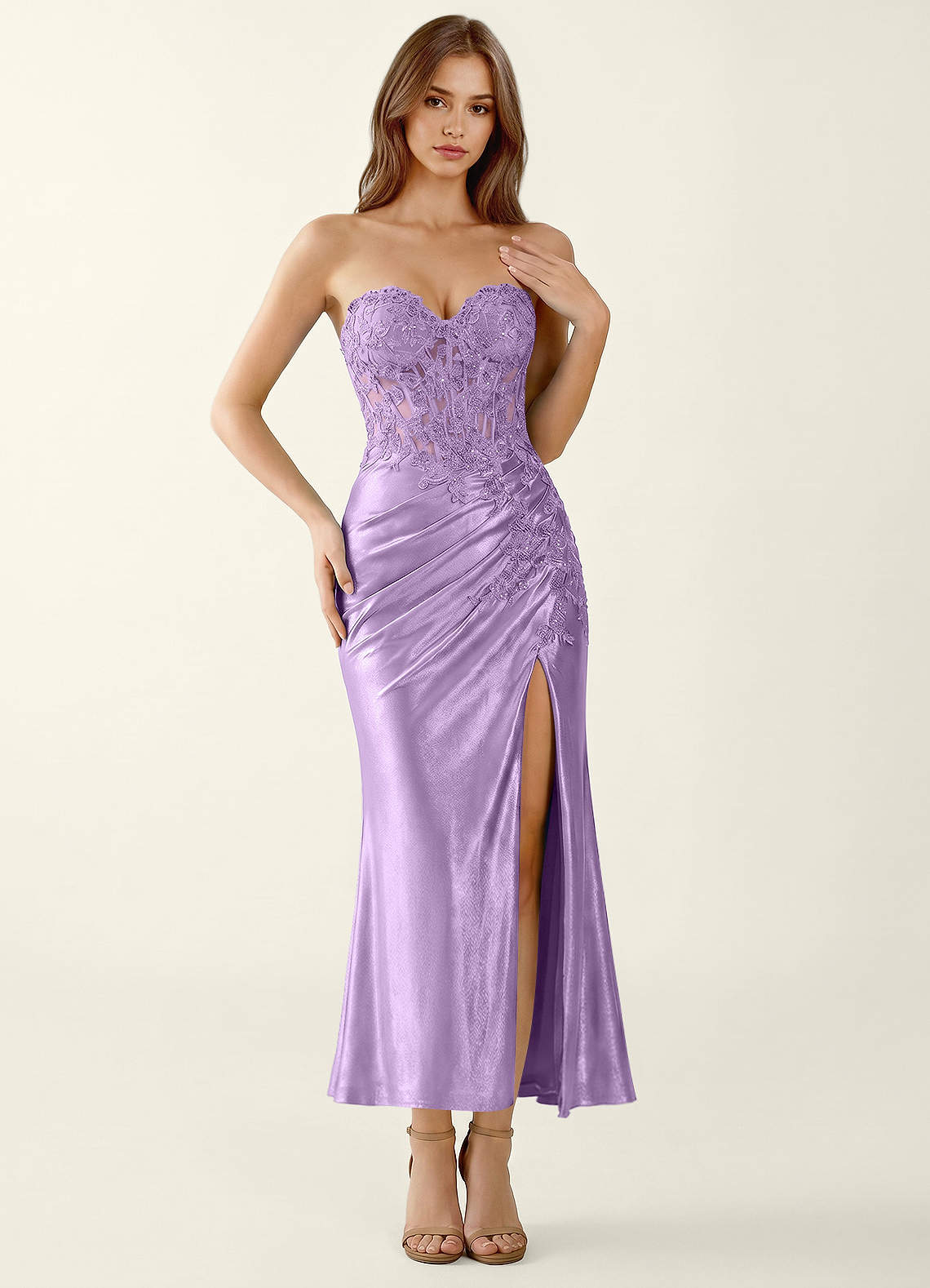 orange prom dresses Mermaid Elastic Satin Spaghetti Straps Prom Dress Tight Formal Dress US14 / Hunter Green