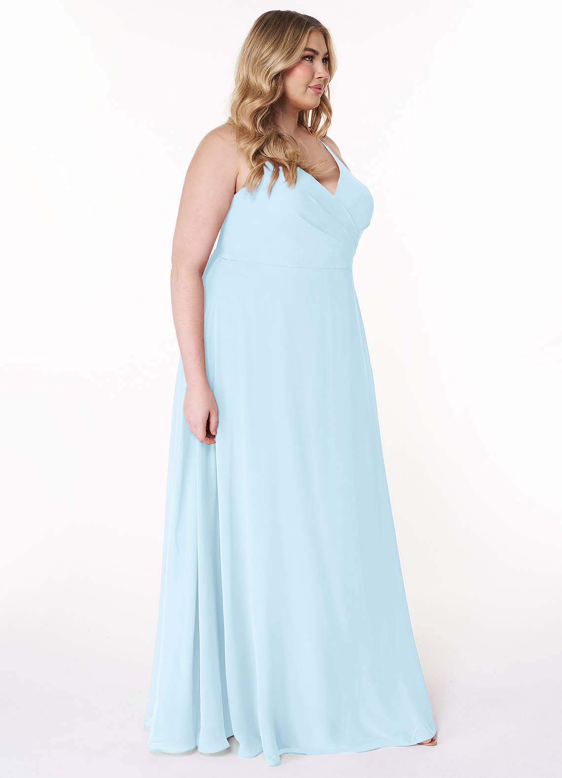 Azazie Davis Sky Blue Chiffon Bridesmaid Dresses | Azazie