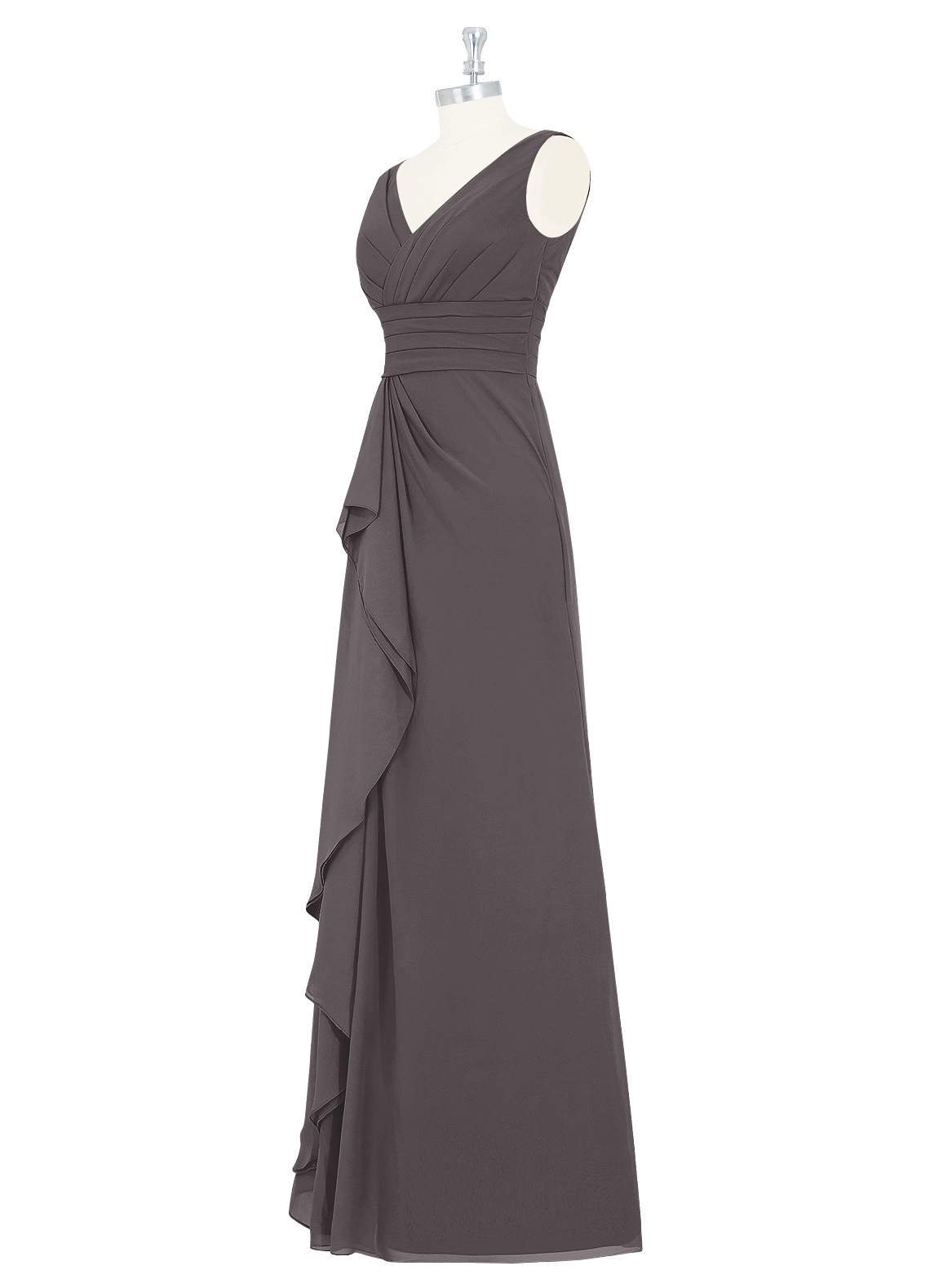 Azazie Julianna Bridesmaid Dresses A-Line Chiffon Floor-Length Dress image1