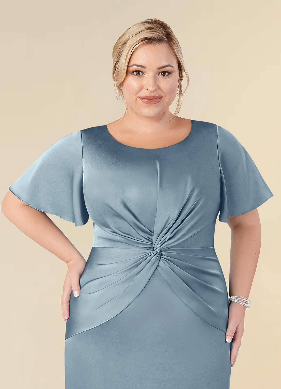 Dusty Blue Azazie Everlyn Mother of the Bride Dress Mother of the Bride