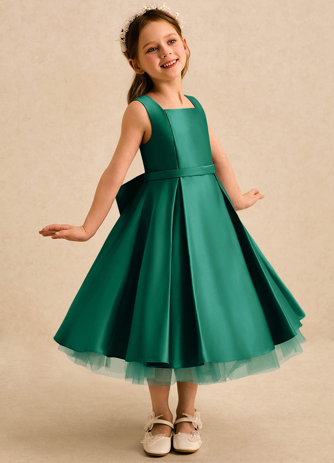 Azazie Josie Emerald A-Line Pleated Matte Satin Dress | Azazie Azazie Josie Emerald A-Line Pleated Matte Satin Dress | Azazie