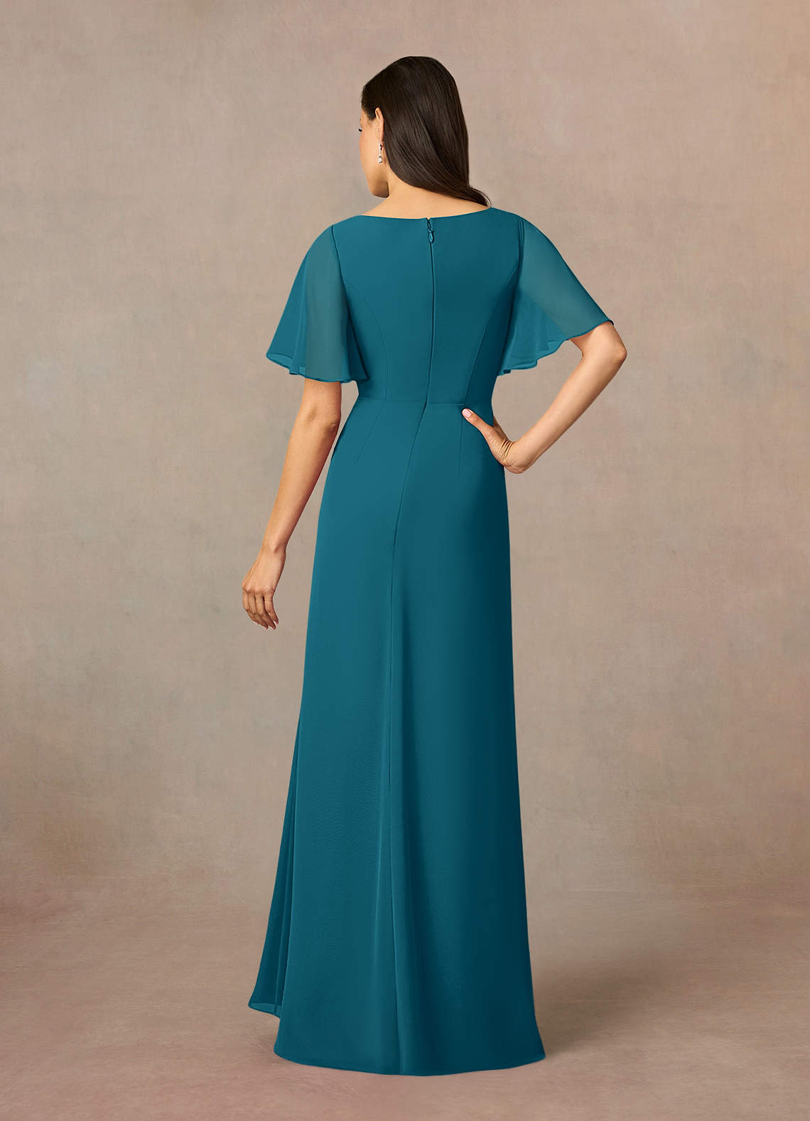 beaded chiffon mother of the bride dresses Mother Of The Bride Dress Lilac Beaded Cape-Sleeve Jewel Neck Chiffon Maxi Mother Of The Bride Dresses