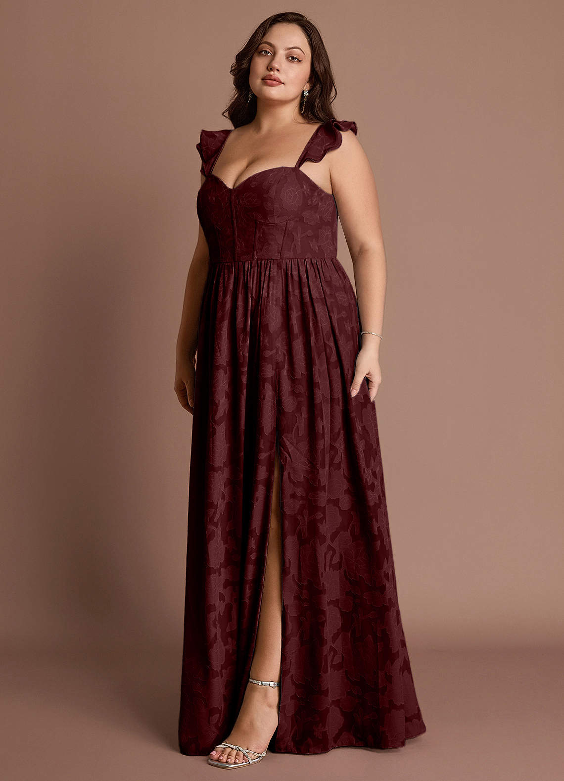 Denisse Wine Corset Maxi Dress image10