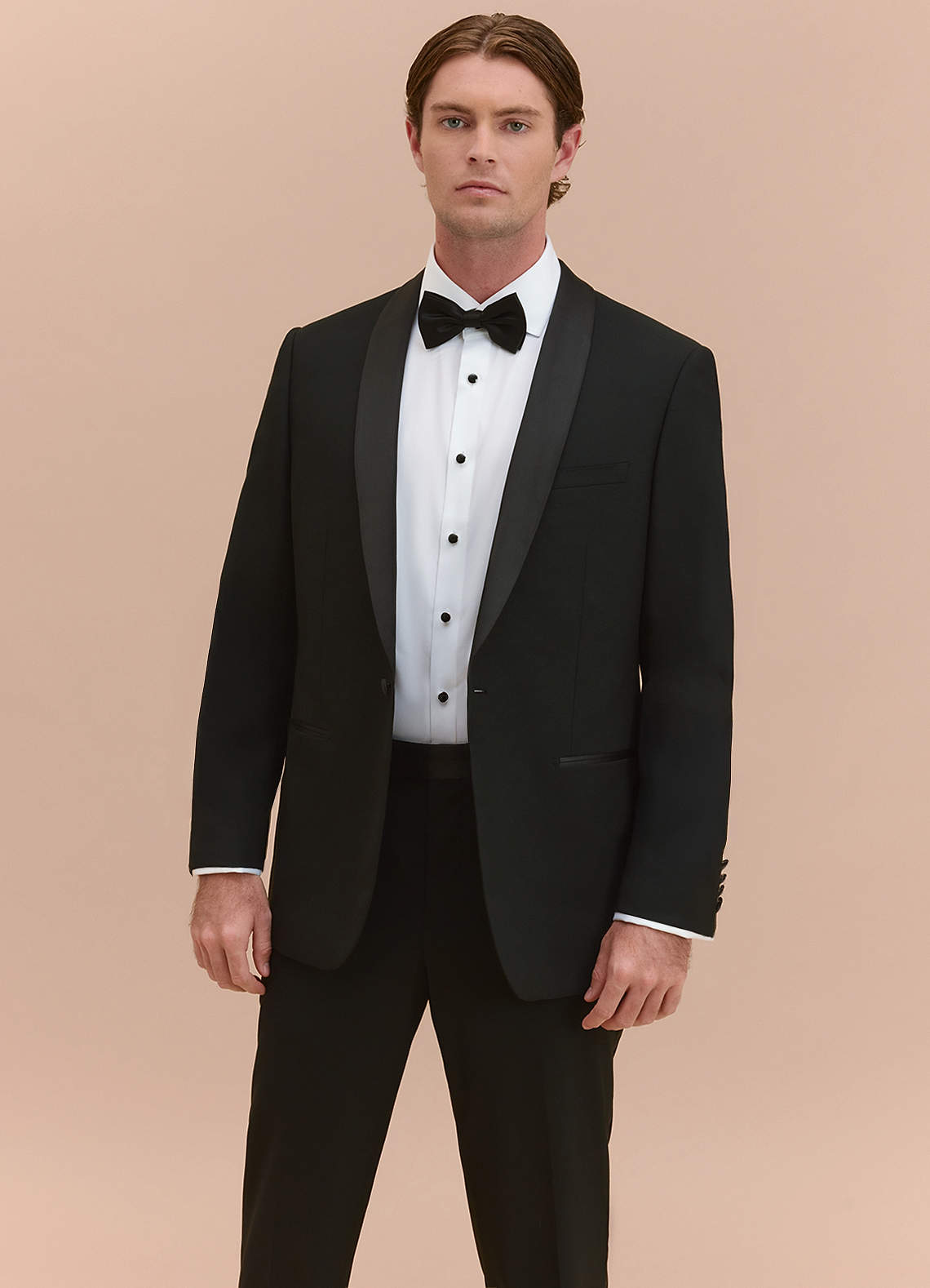 front Winston Black Shawl Lapel Tuxedos Jacket