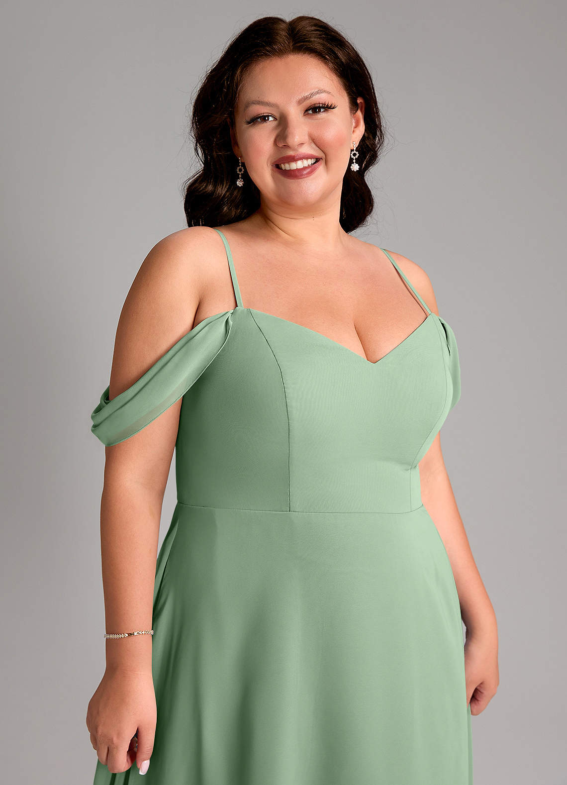 Azazie Marley Matcha Chiffon Bridesmaid Dresses | Azazie
