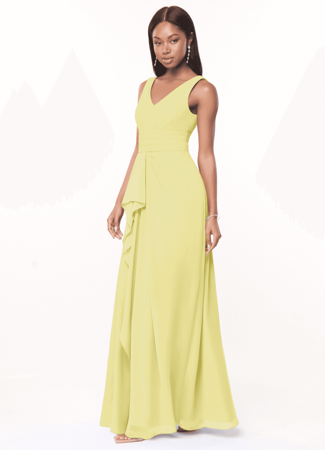 sachin and babi light blue dress One Shoulder Floral Print Chiffon Midi Dress main image 1