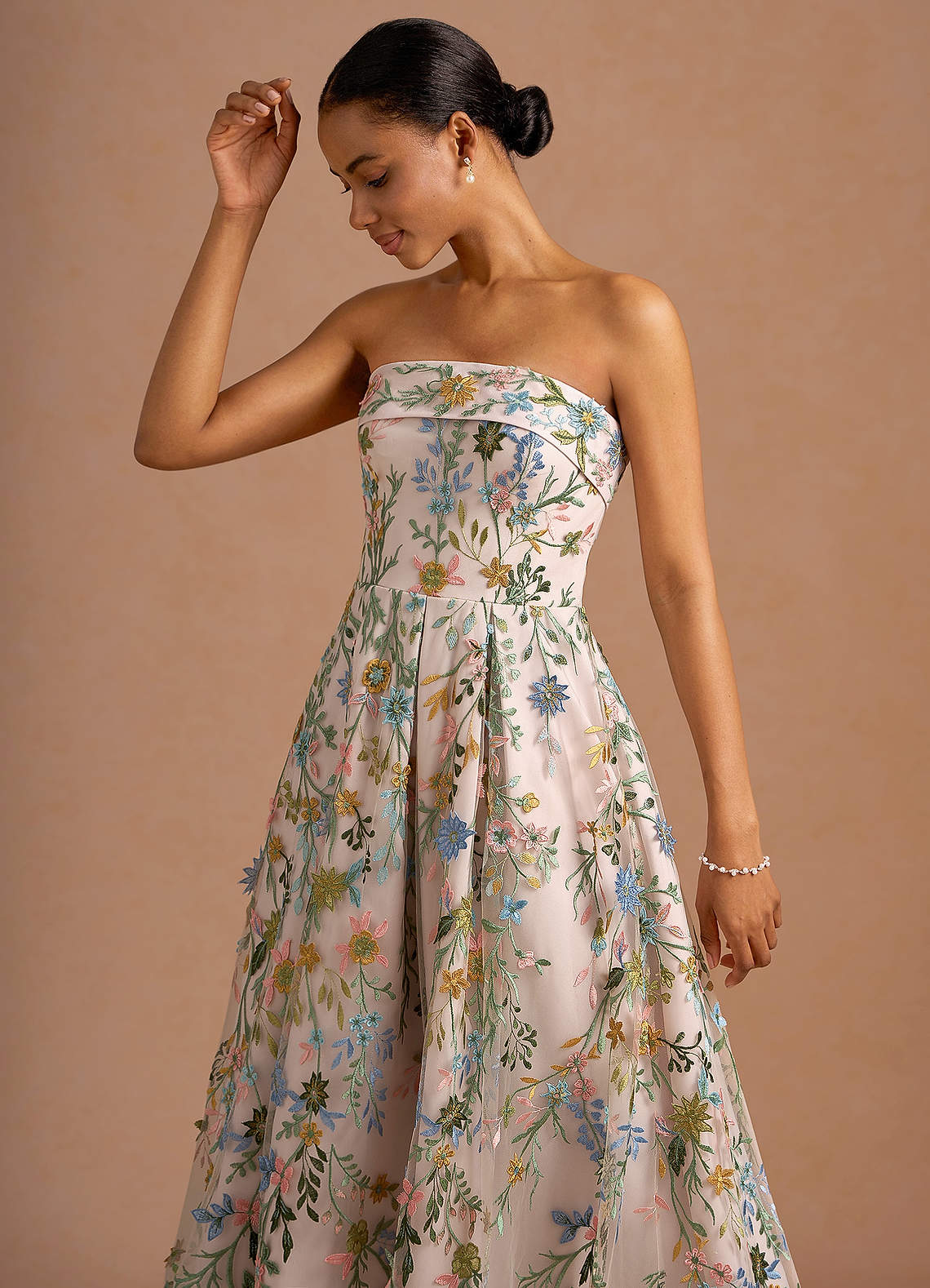 Evangeline Blush Pink Multi Maxi Dress image3