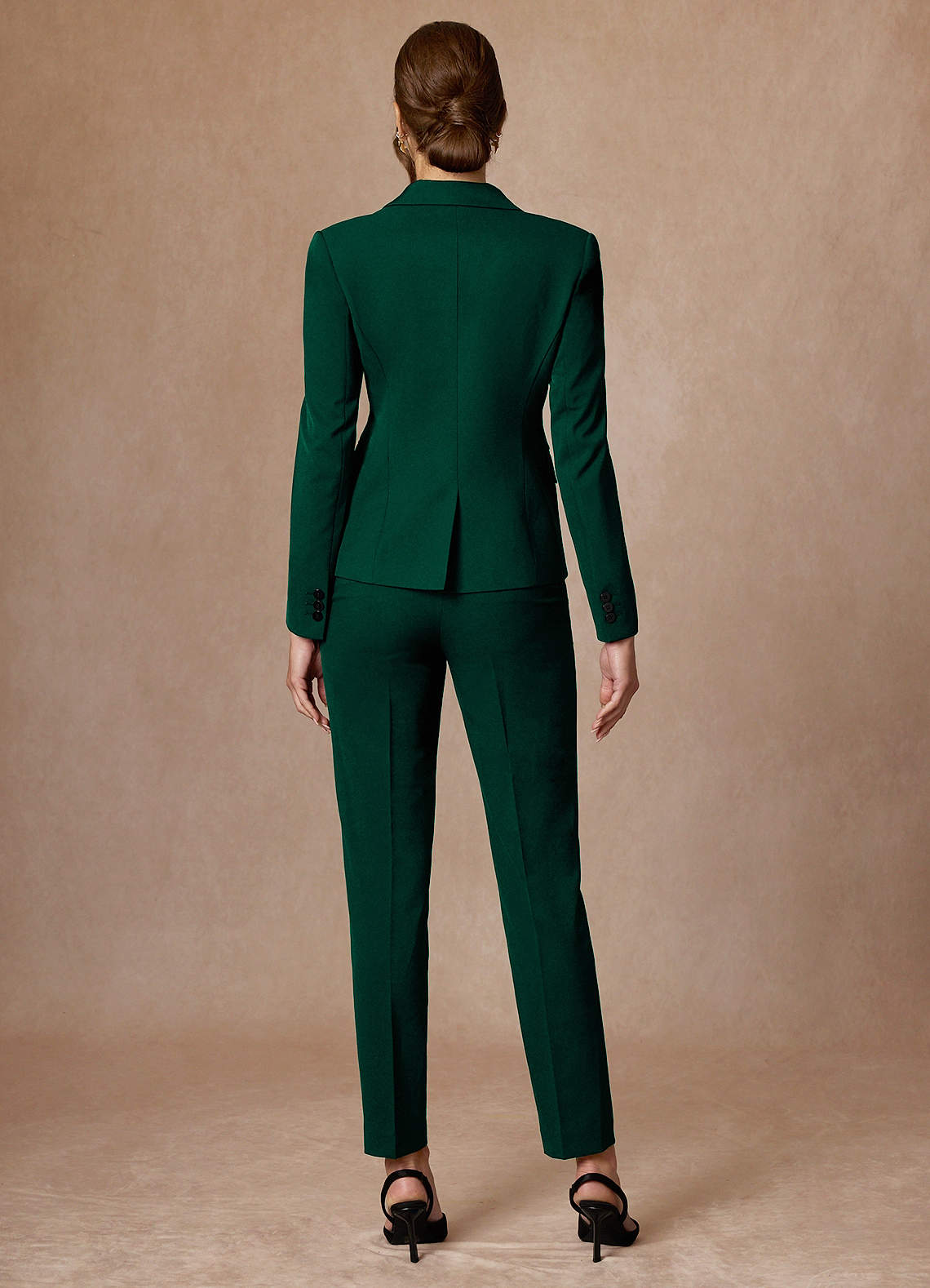 front Whitney Emerald Structured Stretch Blazer