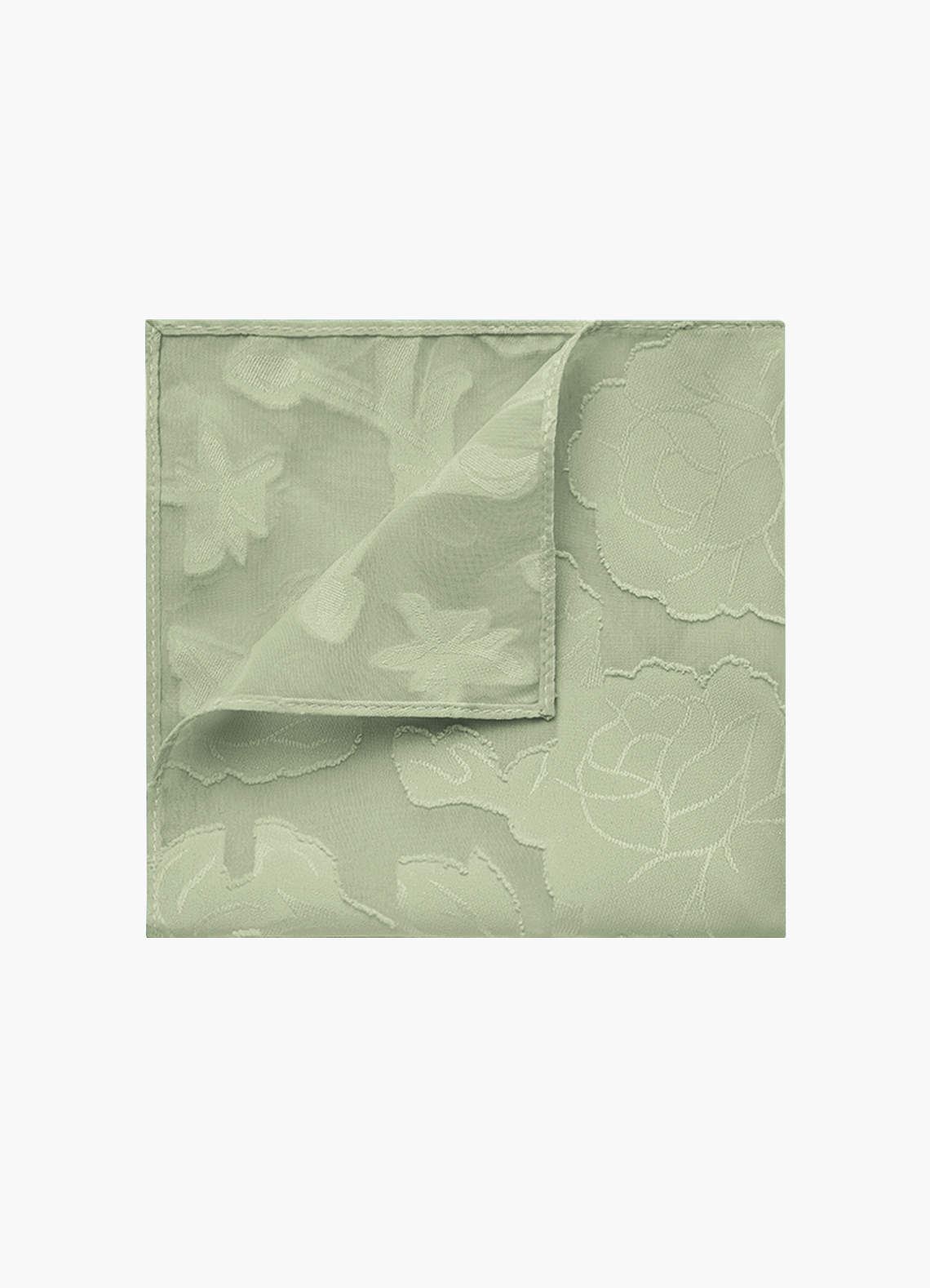 front Floral Burnout Wide Tie and Pocket Square Set