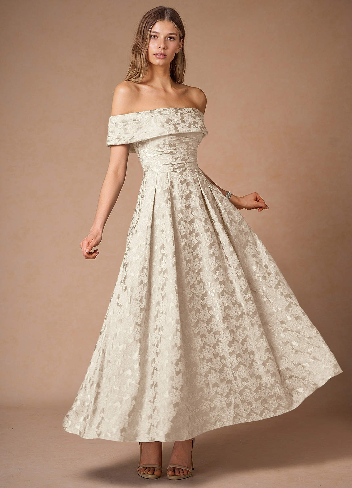 Maelys Cream Midi Dress image1