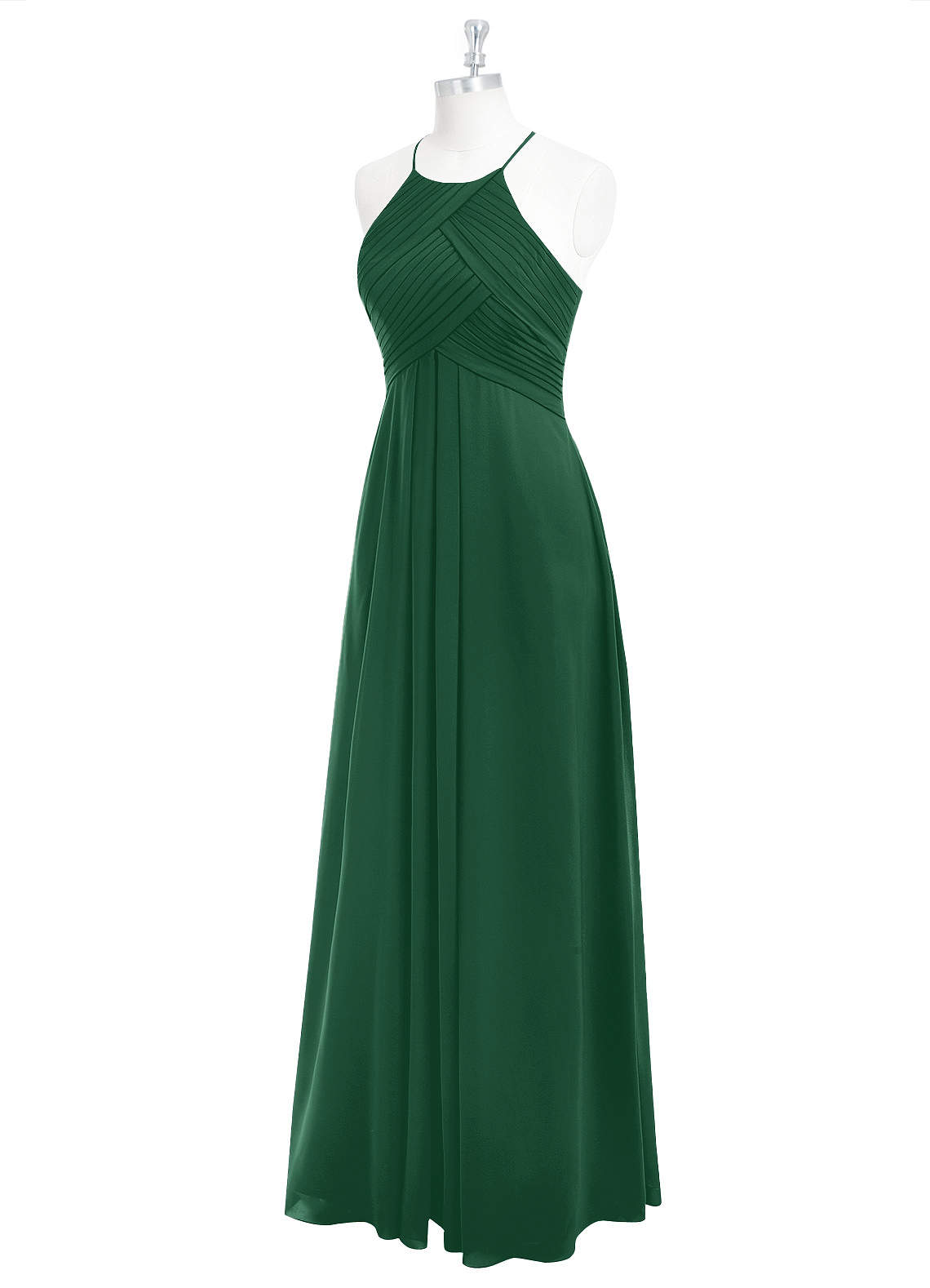 sachin and babi light blue dress AX Paris Dark Green Satin Draped Halterneck Midi Dress main image 1