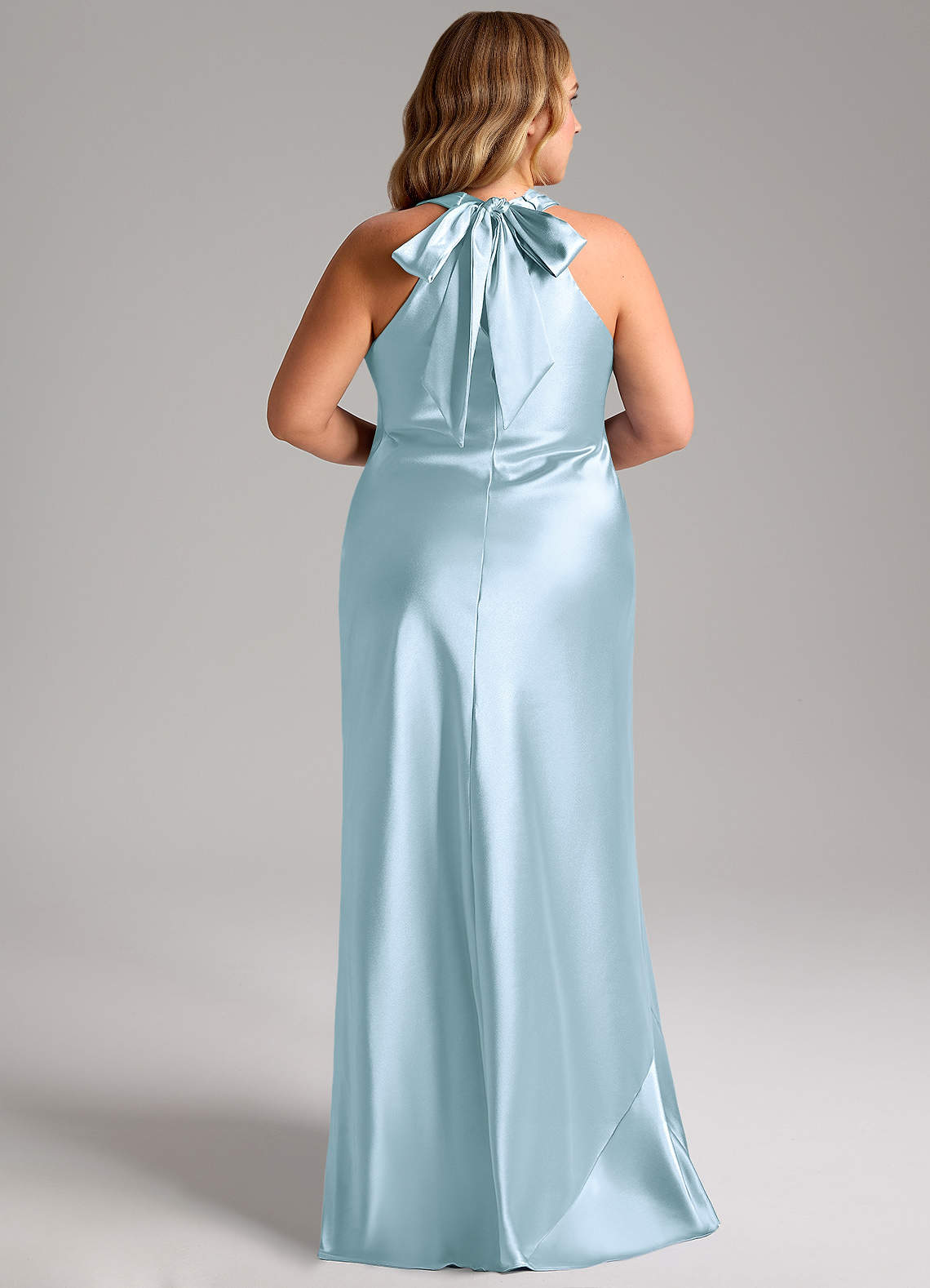 blue satin plus size dress Zapaka Women Plus Size Mother of the Bride Dress with Short Sleeves Ink Blue  A Line Satin Wedding Guest Dress – ZAPAKA main image 1