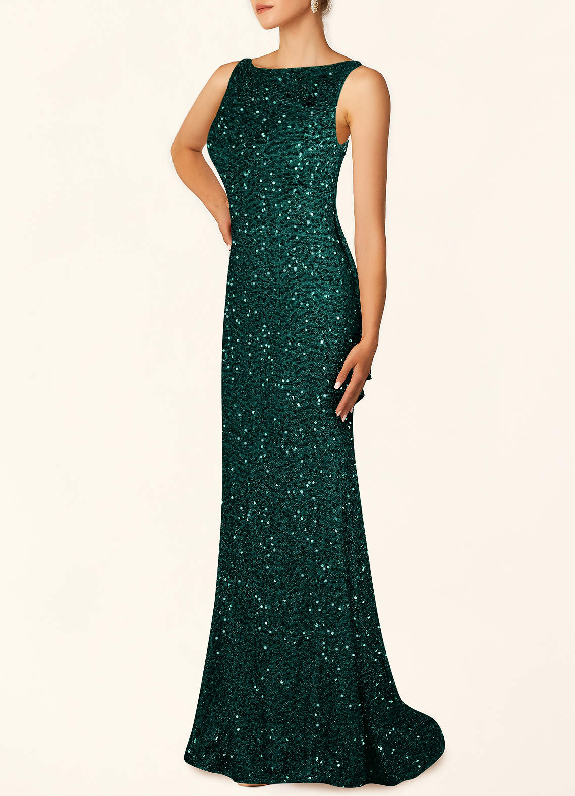 Strapless Mermaid Ruched Sweep Train Dress Lavender main image 1