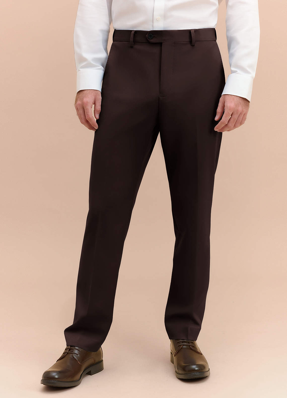 front James Ganache Structured Stretch Suit