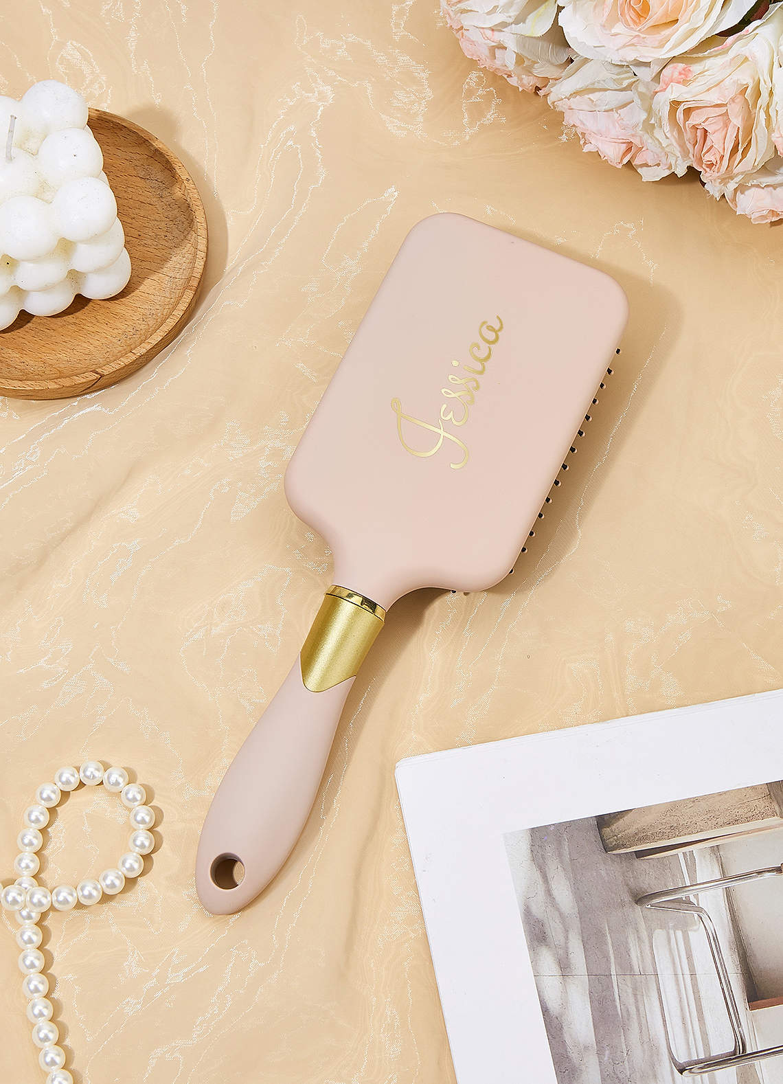 front Personalized Name Comb Custom Hair Brush Gift