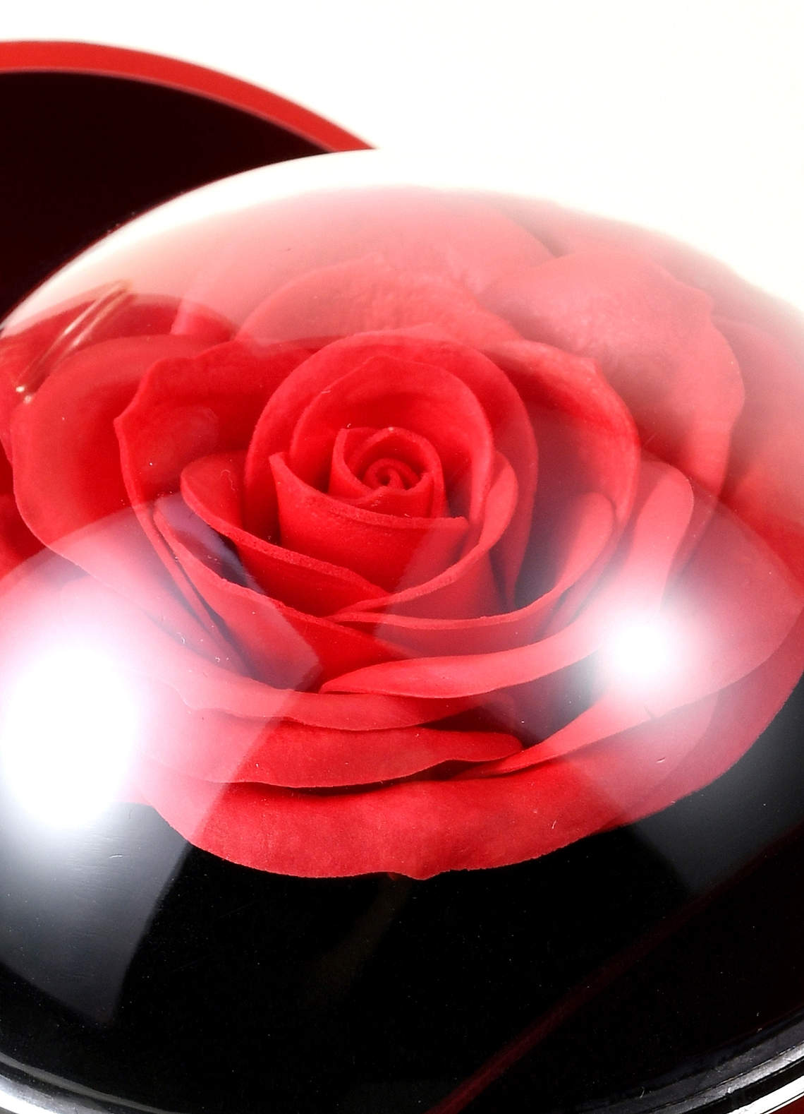 front Rose Ball-Shaped Jewelry Box