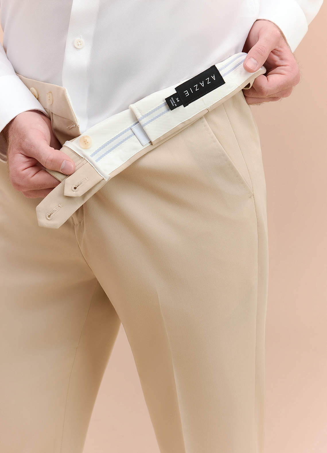 front William Tan Comfort Blend Dress Pants