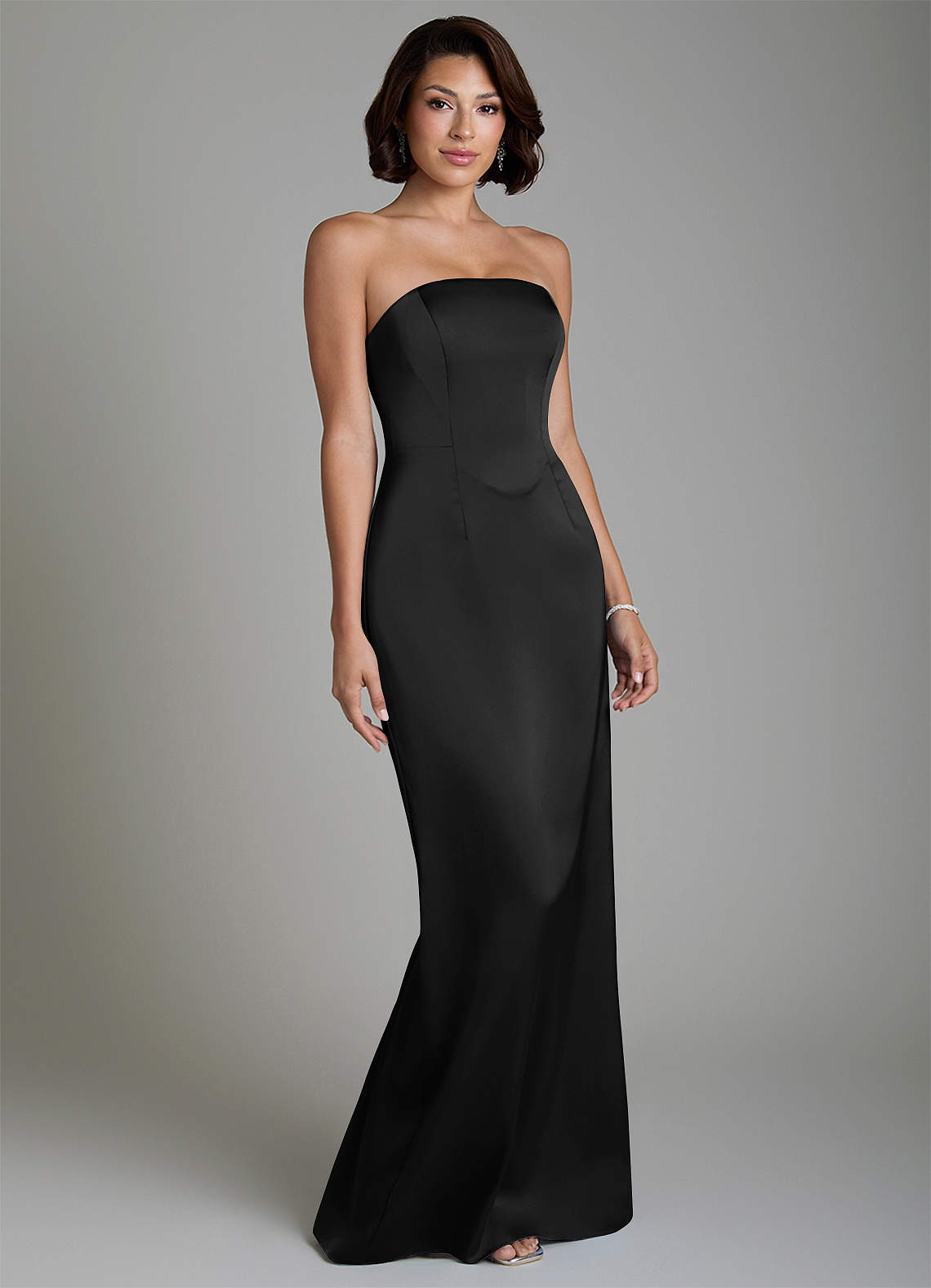 black corset bridesmaid dresses Azazie Fallyn Stretch Satin Buy Forever New Green Showcases a corset boned LIMITED-EDITION Size:XL 89-98cm