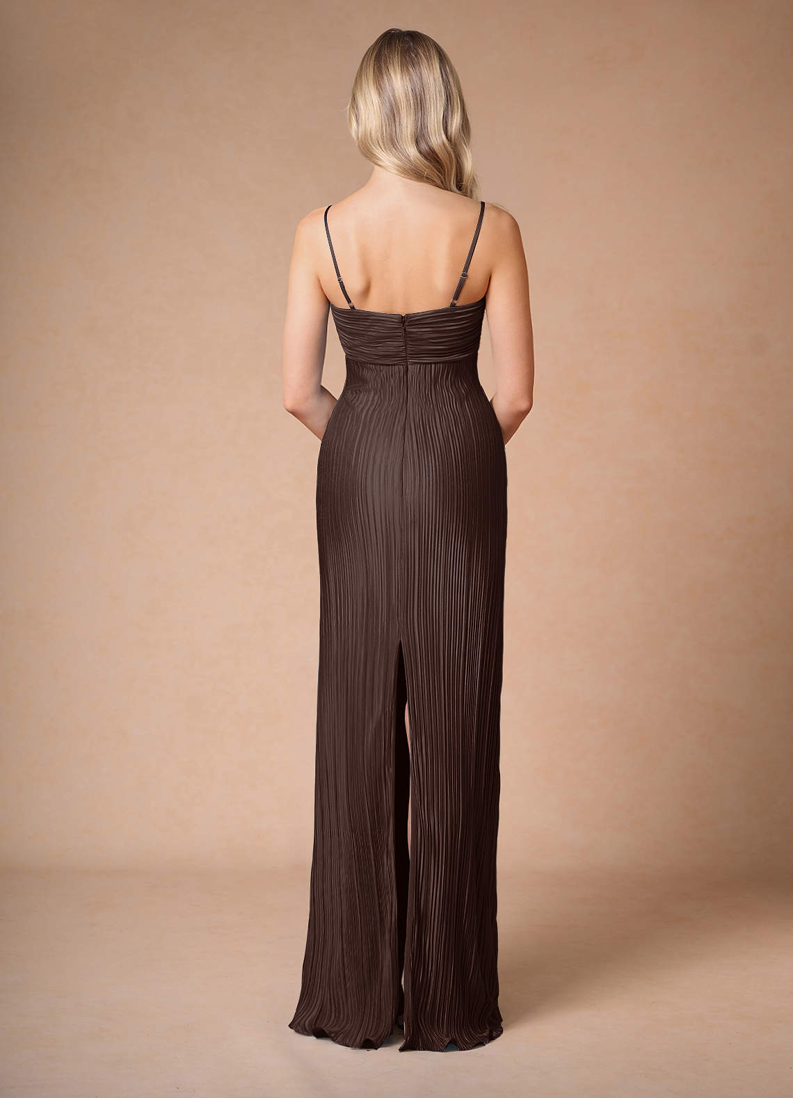 Nephele Chocolate Maxi Dress | Azazie