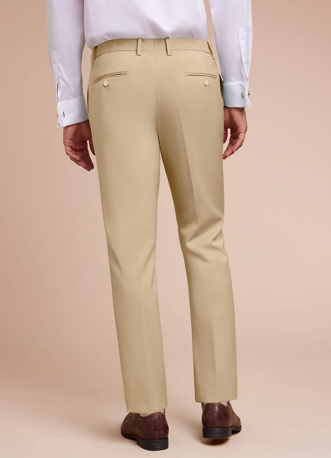 front Adrian Champanhe Fato de smoking Stretch com lapela em xale