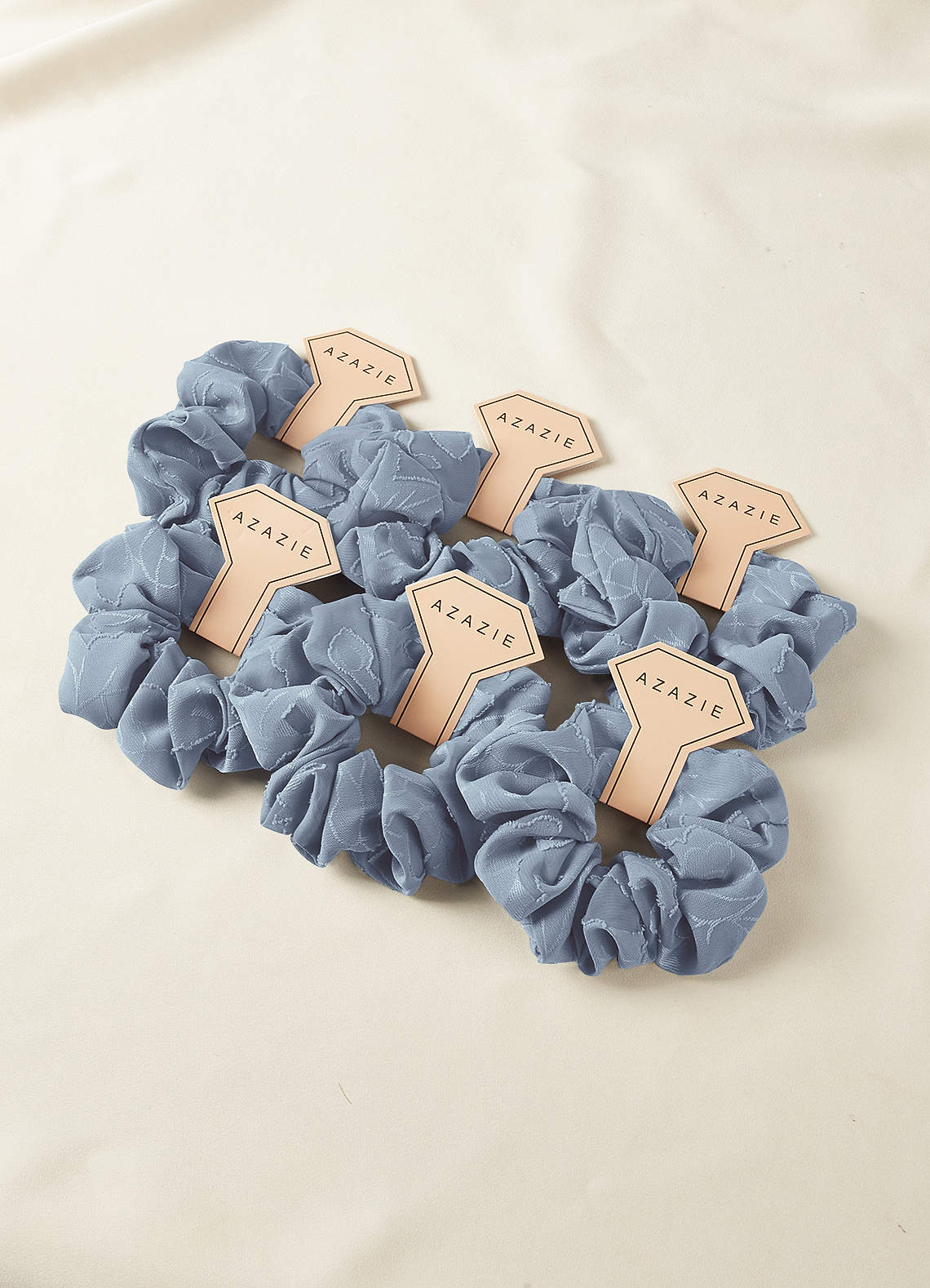 front Matching Color Bridesmaid Floral Burnout Over Size Scrunchie Set