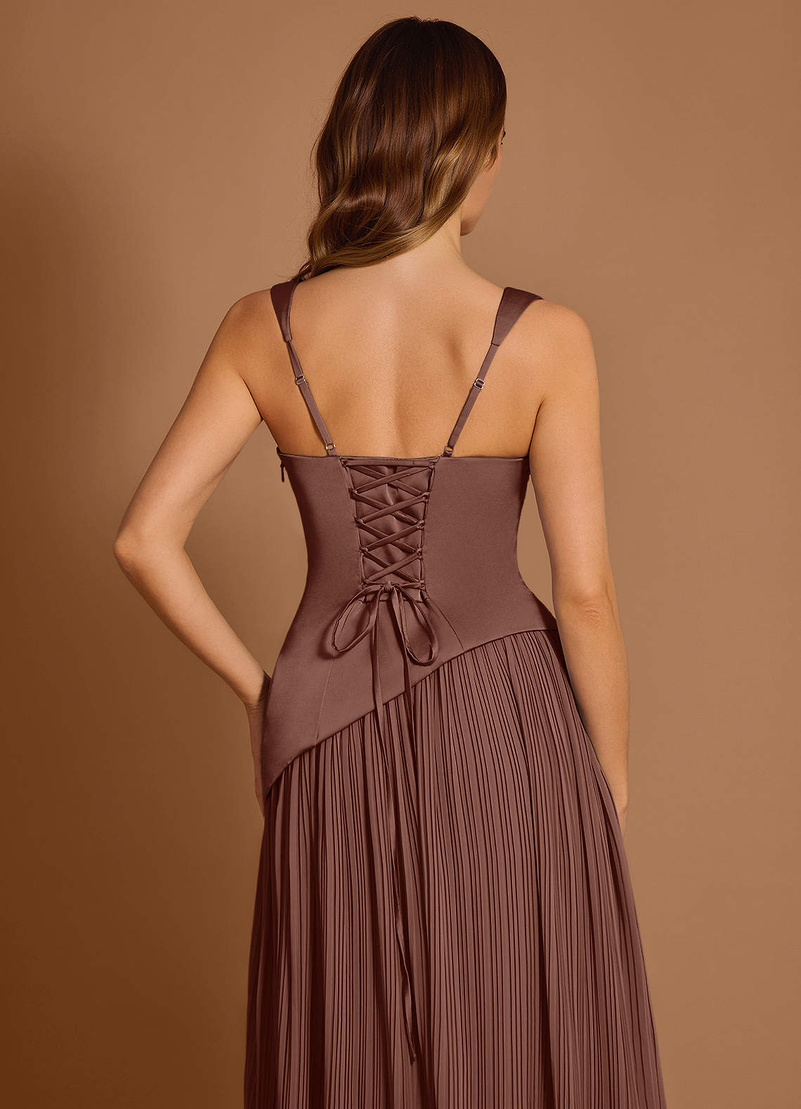 Stephanie Mocha Coco Maxi Dress | Azazie