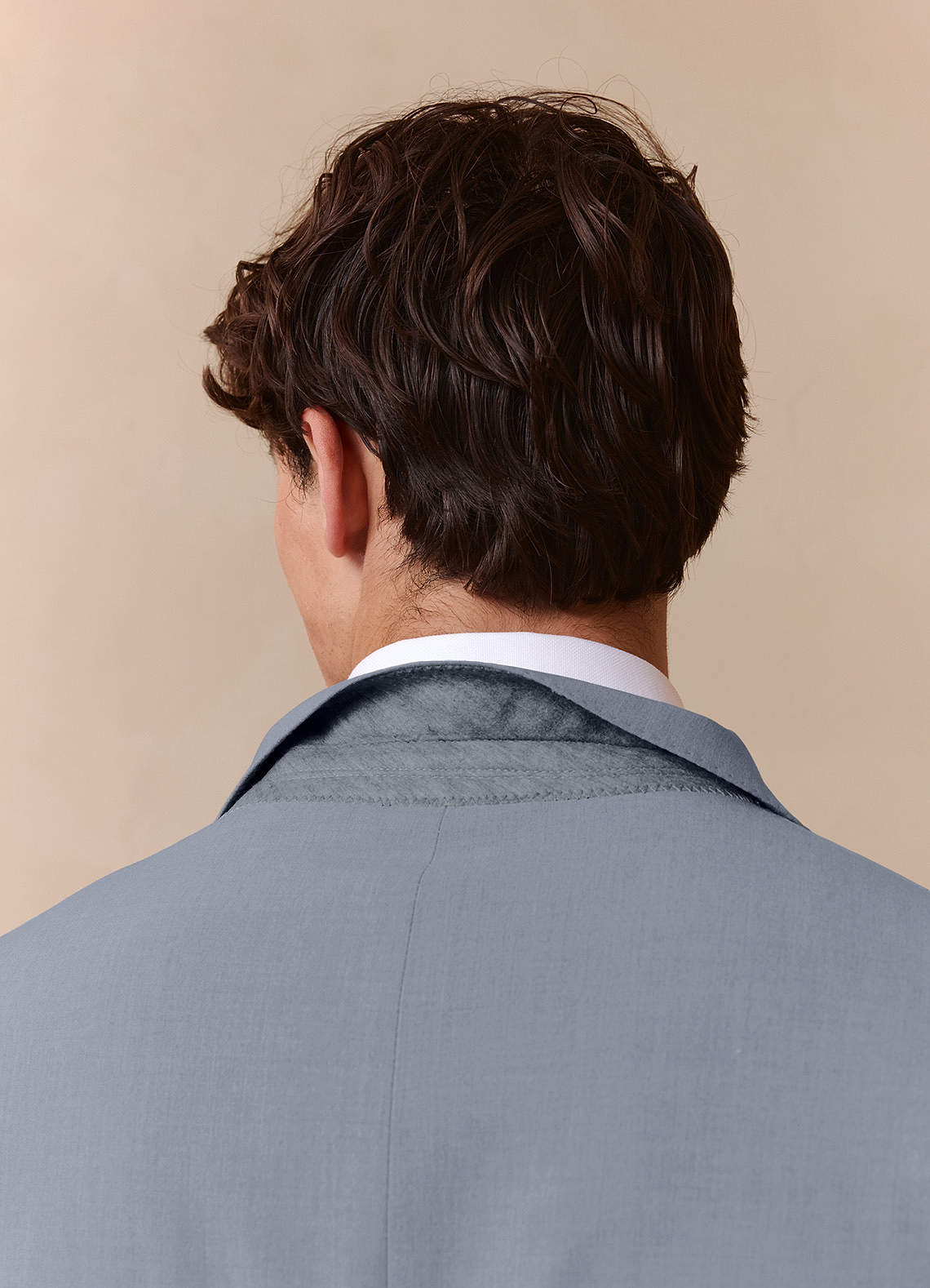 front Savile Light Blue Wool Blend Suit