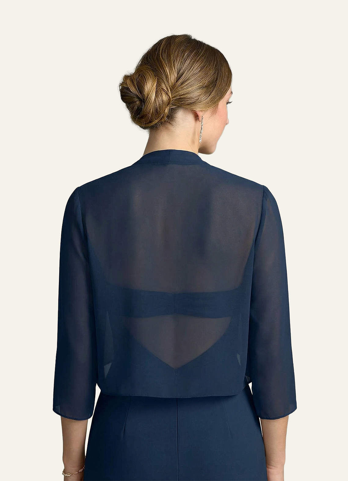 front Azazie Matching Color Fisher Chiffon Wrap