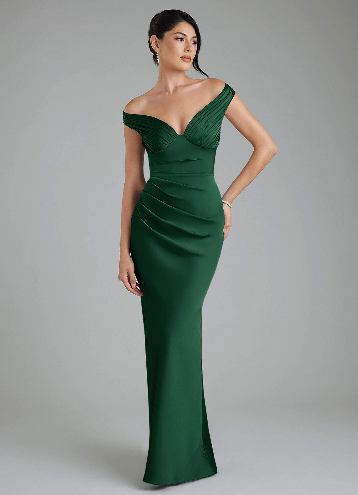 stella green dress Azazie Viscose Dresses