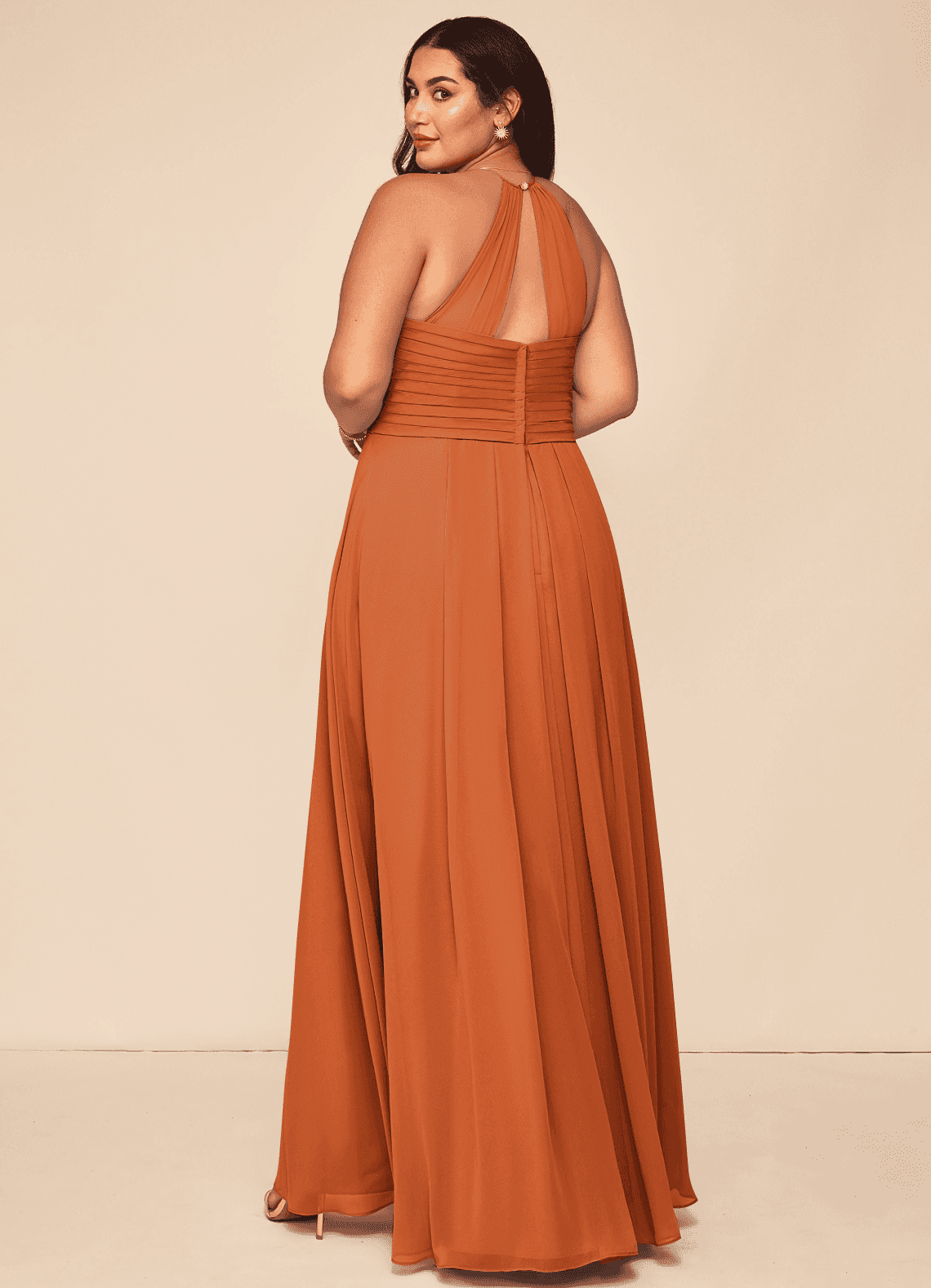 persimmon bridesmaid dresses SOLENNE TWIST MAXI DRESS main image 1