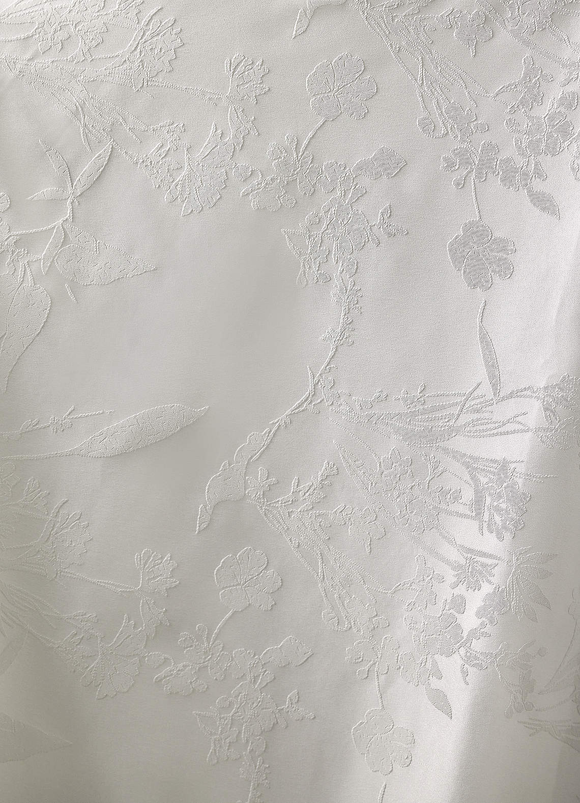 Azazie Daliah Wedding Dresses Diamond White A-Line Strapless Floral Jacquard Dress image8