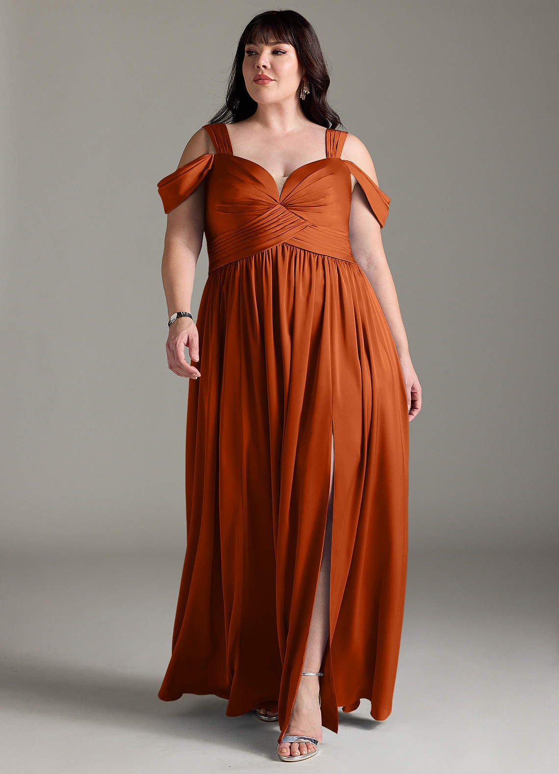azazie orange dress Azazie Leonia