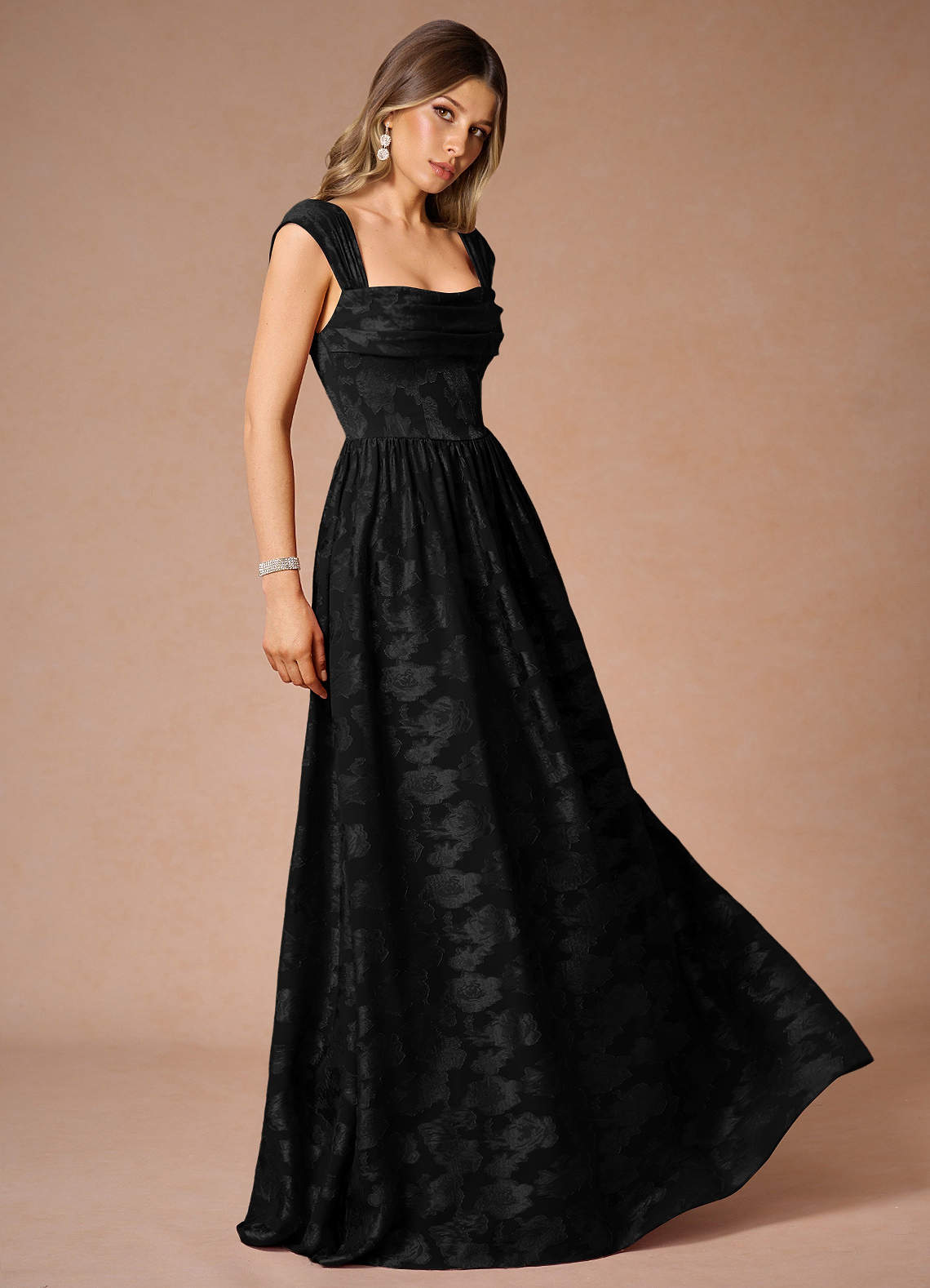 Hazel Black Pleated Maxi Dress image6