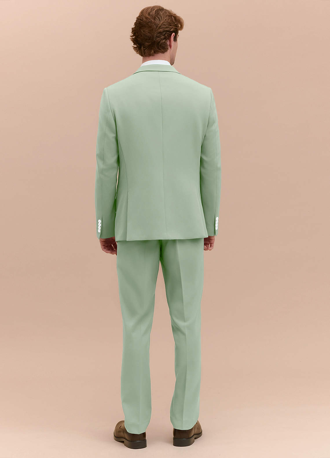 front James Dusty Sage Structured Stretch Suit