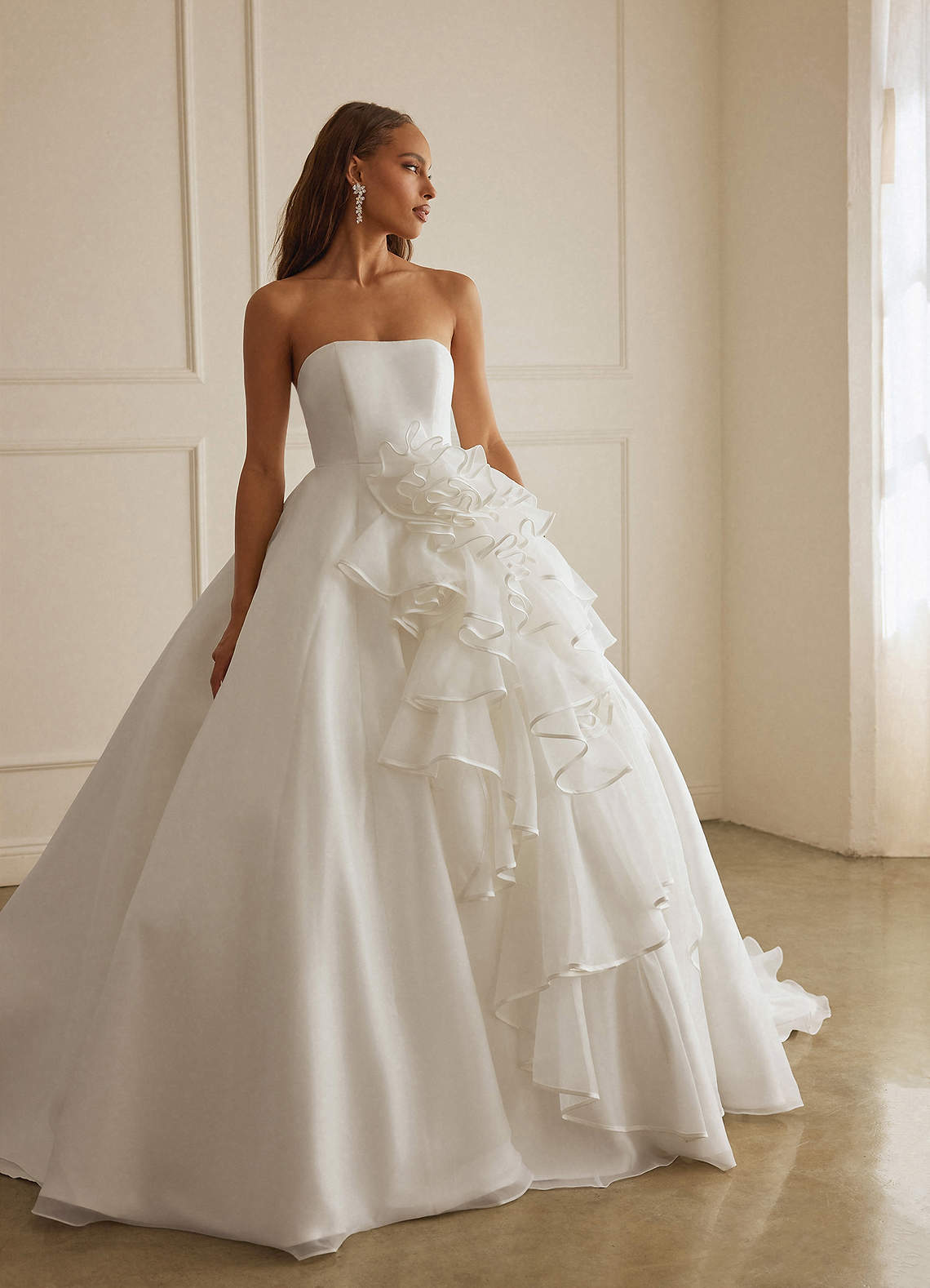 Christian Siriano Bridal for Azazie 2010 Wedding Dresses Cascading Organza Mikado Ball Gown image1