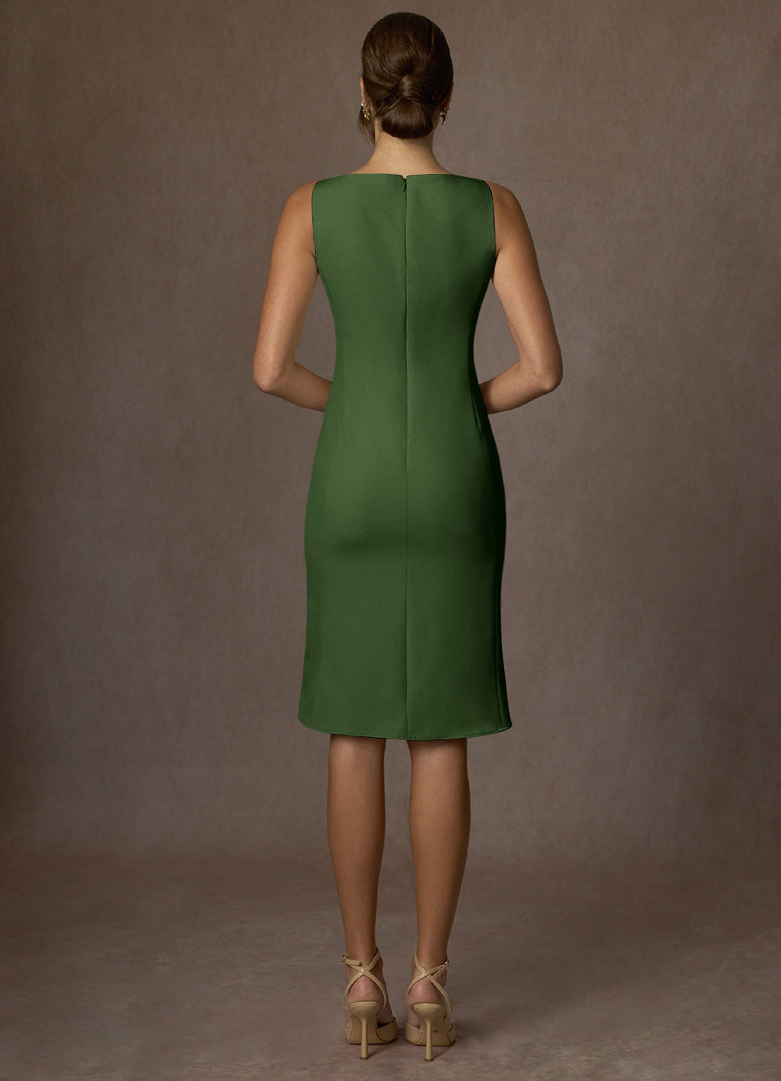 front Kennedy Olive Structured Stretch Dress