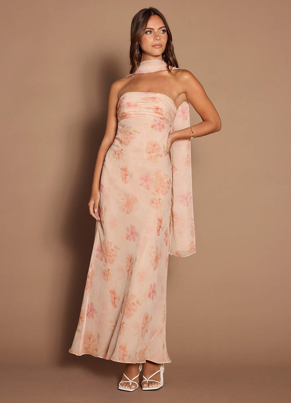 Kala Peach Maxi Dress