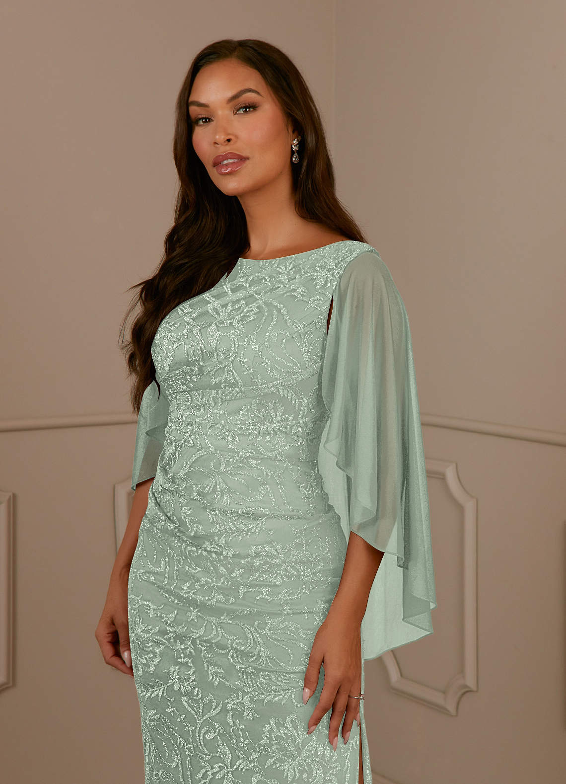 green emerald velvet dress Strapless Lace Sheath Dress 4 / Juniper main image 0